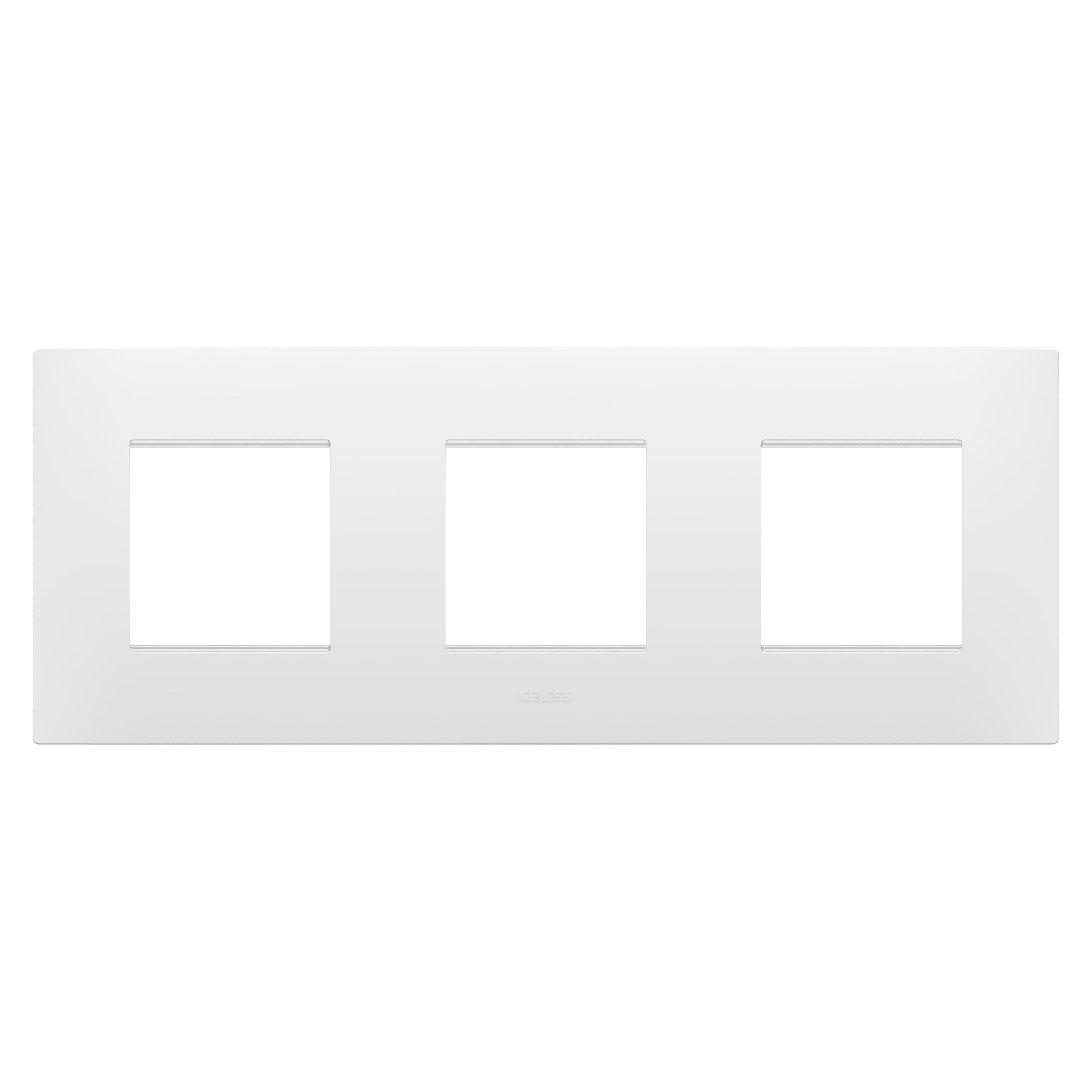 EGO INTERNATIONAL PLATE - IN TECHNOPOLYMER - 2+2+2 MODULES HORIZONTAL - SATIN WHITE - CHORUSMART