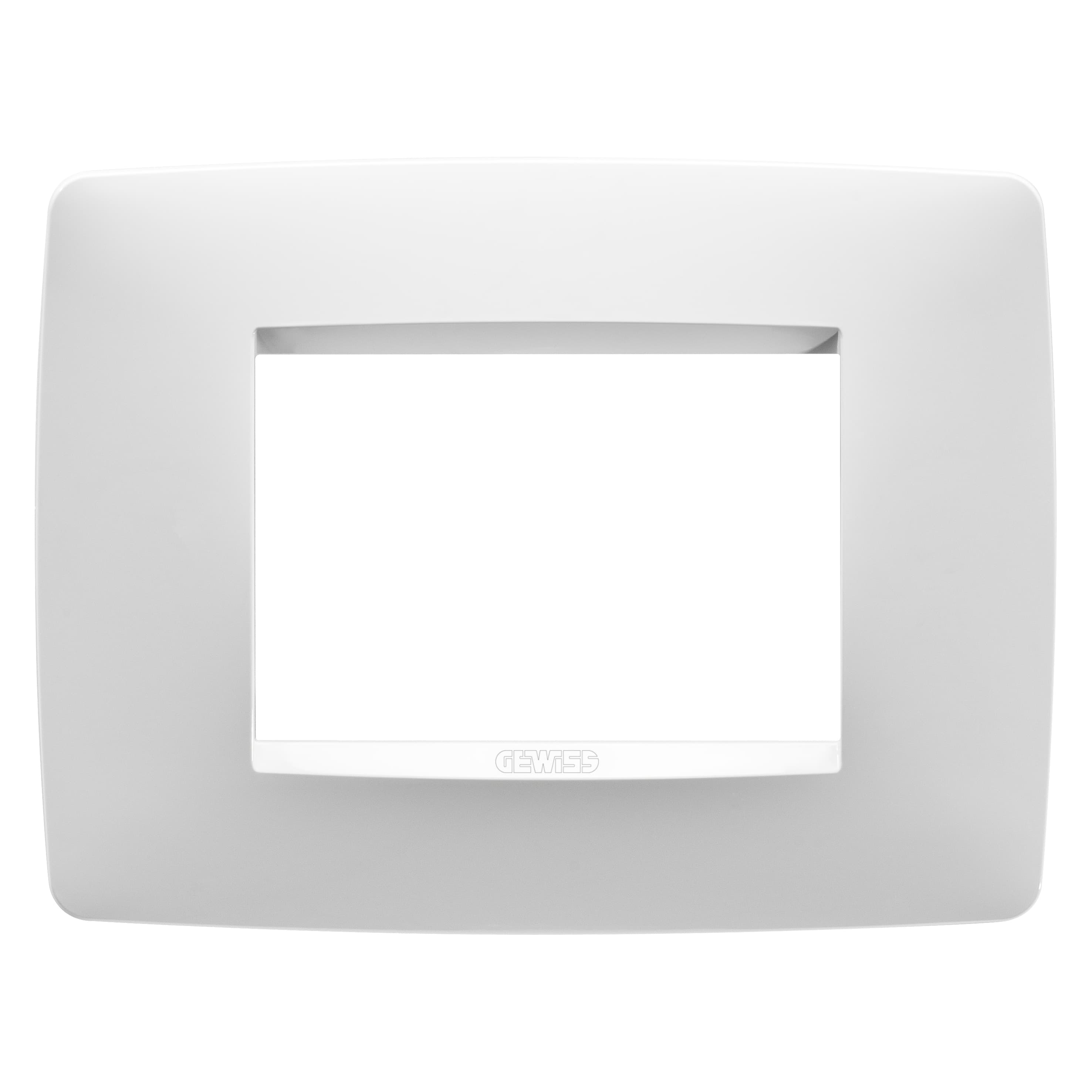 ONE PLATE - IN PAINTED TECHNOPOLYMER - 3 MODULE - SATIN WHITE - CHORUSMART