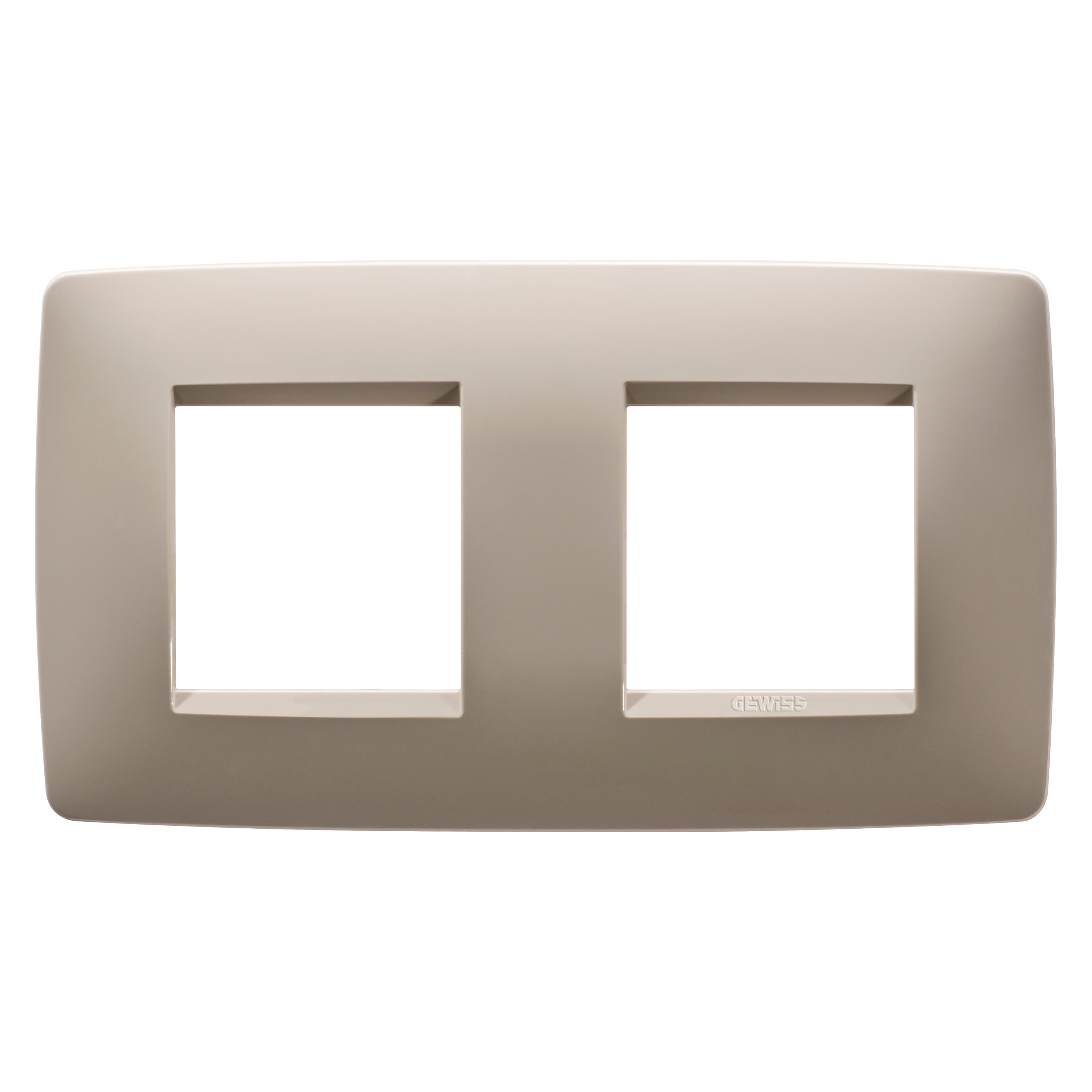 ONE INTERNATIONAL PLATE - IN TECHNOPOLYMER - 2+2 MODULES HORIZONTAL - HEMP - CHORUSMART