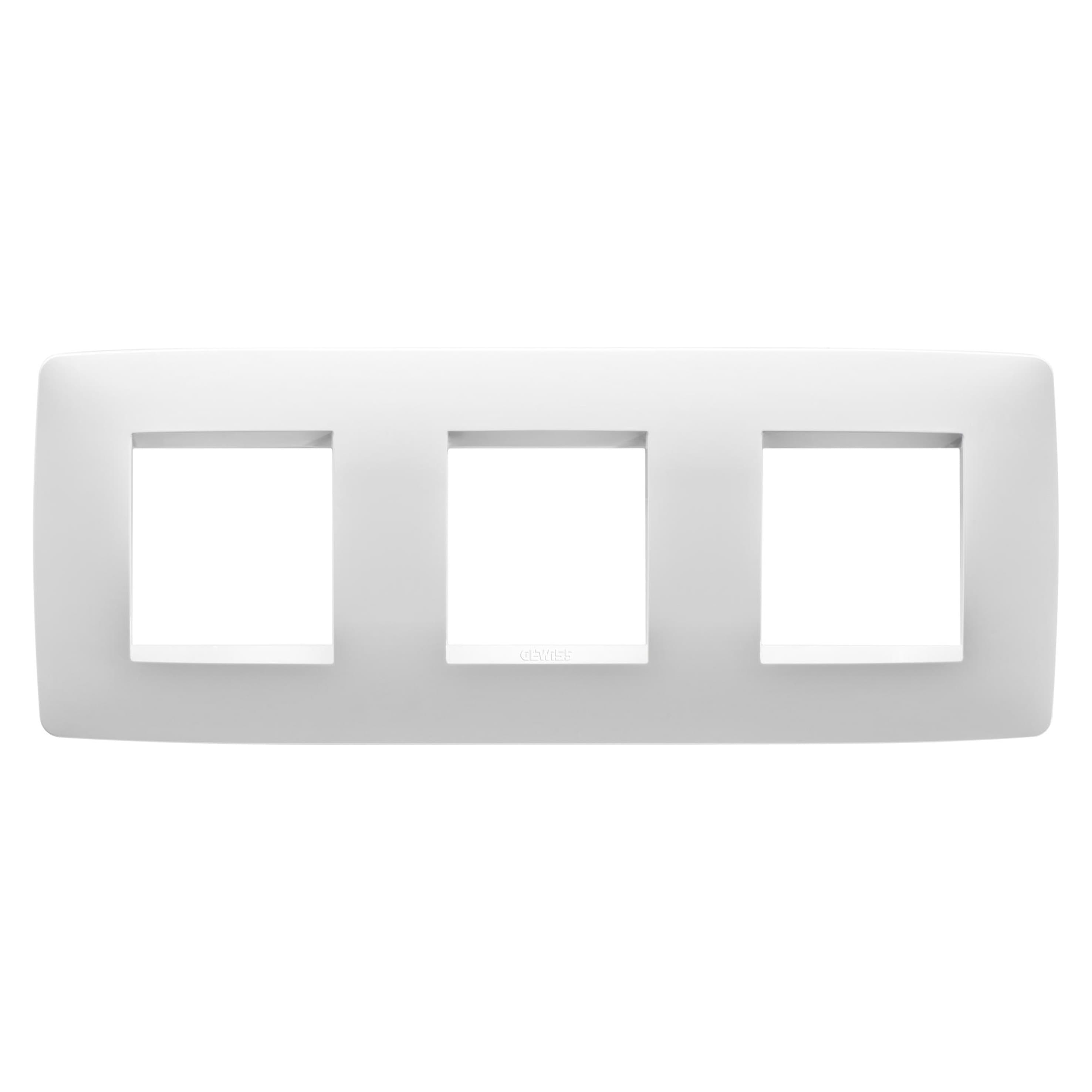 ONE INTERNATIONAL PLATE - IN PAINTED TECHNOPOLYMER - 2+2+2 MODULES HORIZONTAL - SATIN WHITE - CHORUS