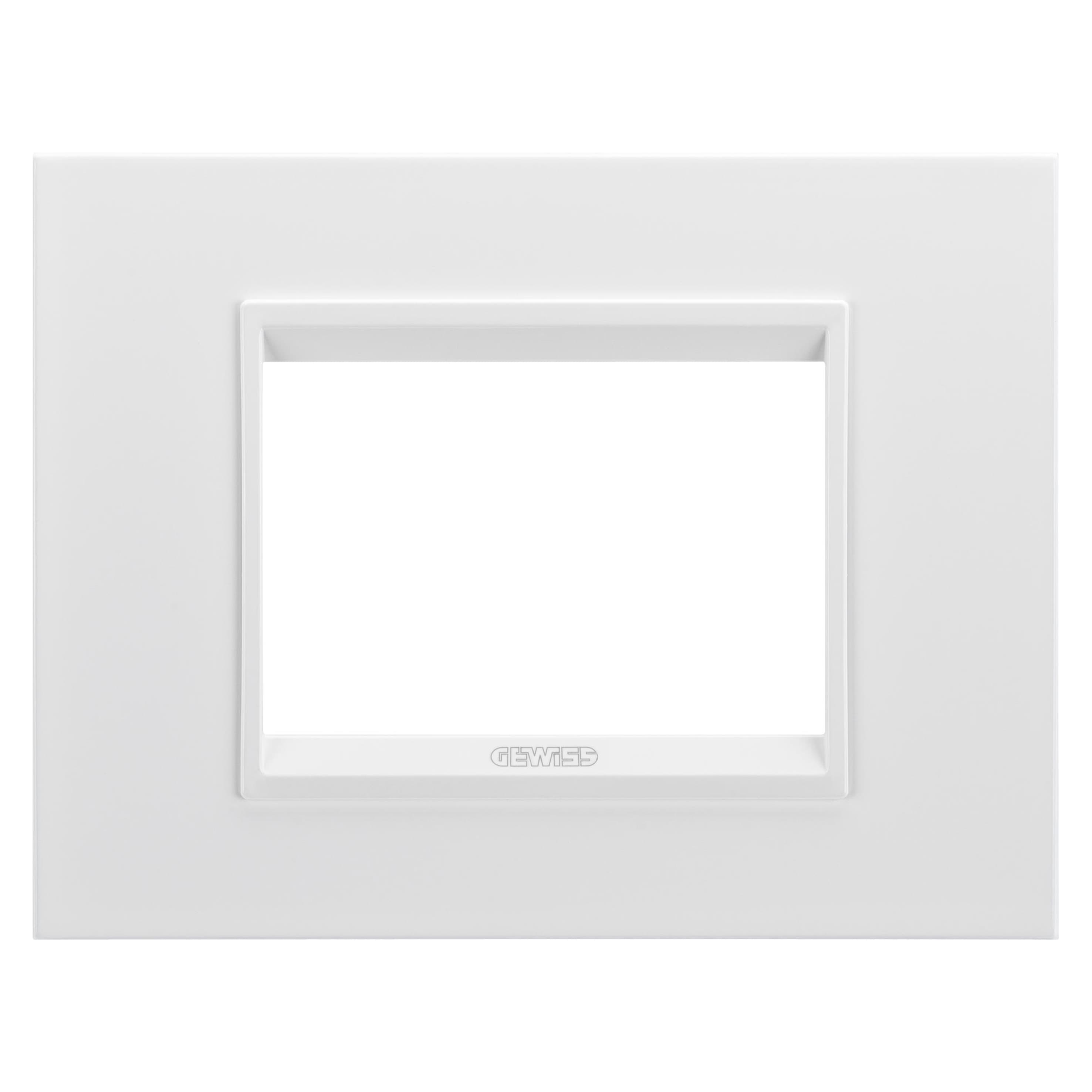LUX PLATE - IN METAL - 3 MODULES - MONOCHROME SATIN WHITE - CHORUSMART