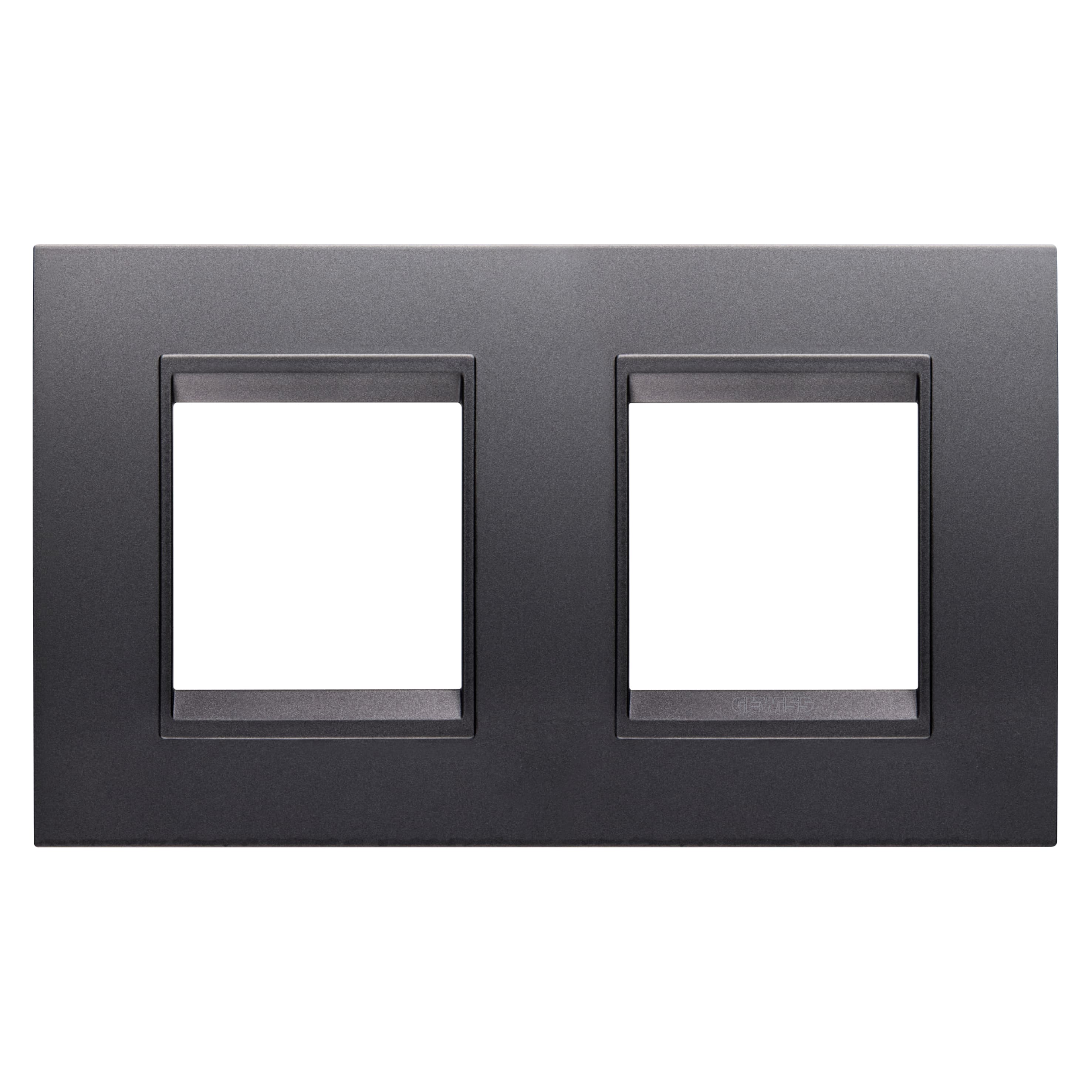 LUX INTERNATIONAL PLATE - IN PAINTED TECHNOPOLYMER - 2+2 MODULES HORIZONTAL - SLATE ABSOLUTE - INNER