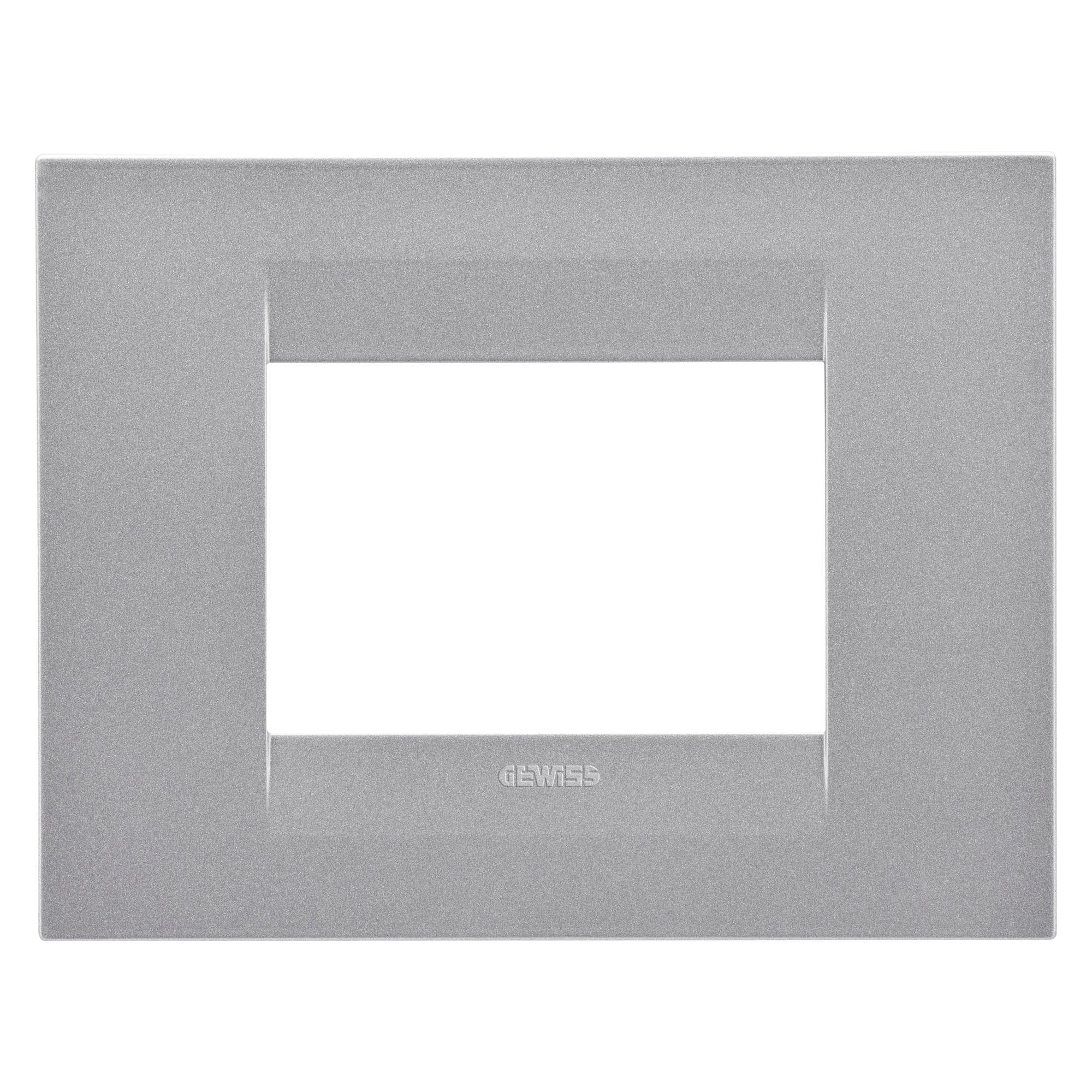 GEO PLATE - IN PAINTED TECHNOPOLYMER - 3 MODULES - TITANIUM - CHORUSMART