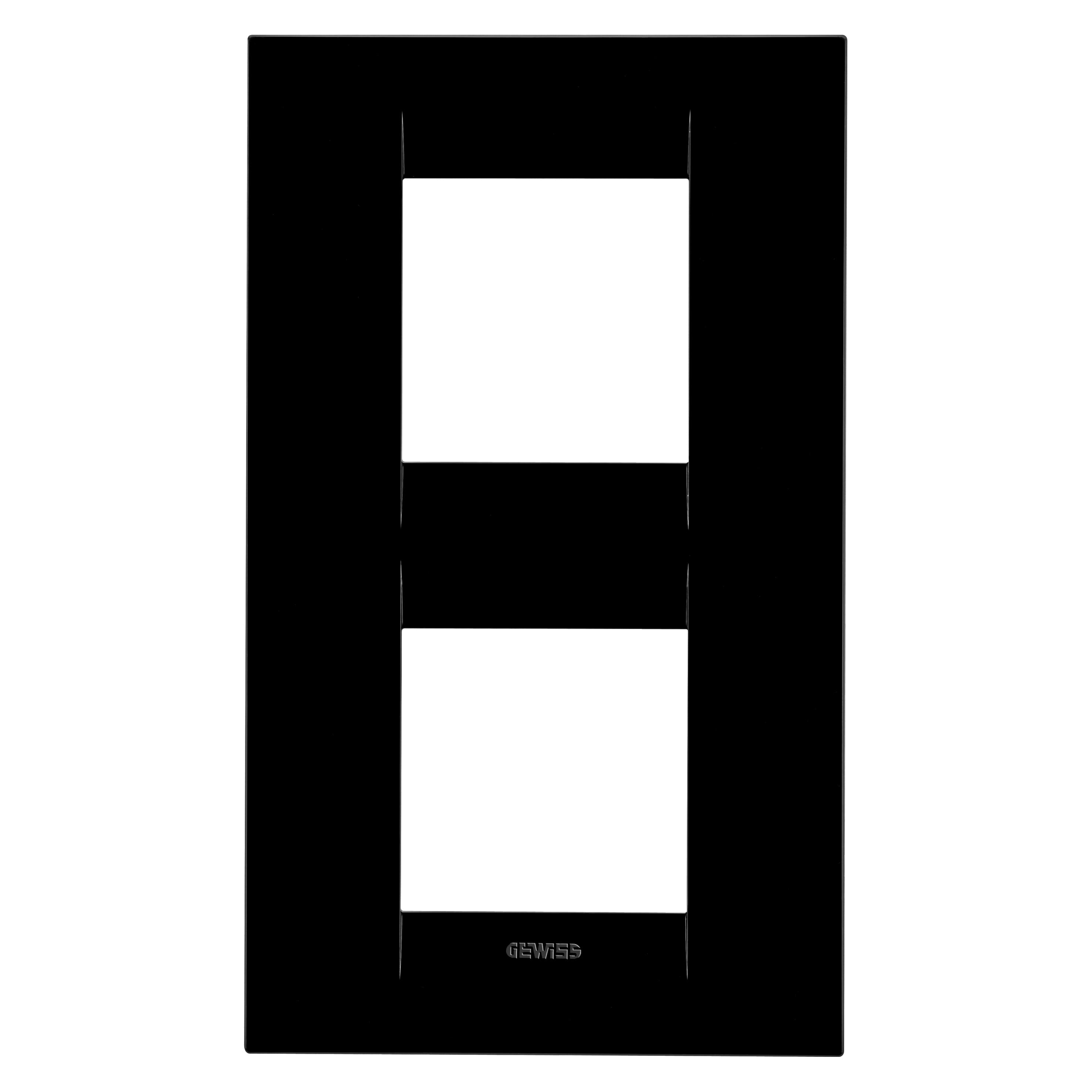 GEO INTERNATIONAL PLATE - IN TECHNOPOLYMER - 2+2 MODULES VERTICAL - TONER BLACK- CHORUSMART