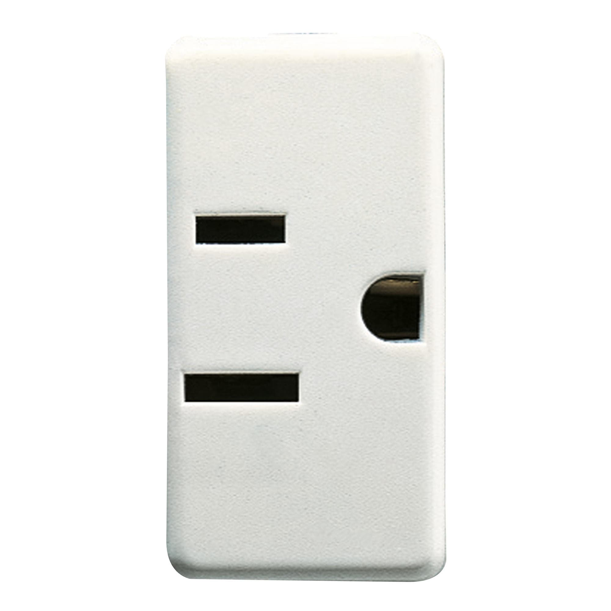 USA STANDARD SOCKET-OUTLET 250/125V ac - 2P+E 15A 125V - FLAT PARALLEL HORIZONTAL PLUG - 1 MODULE - 