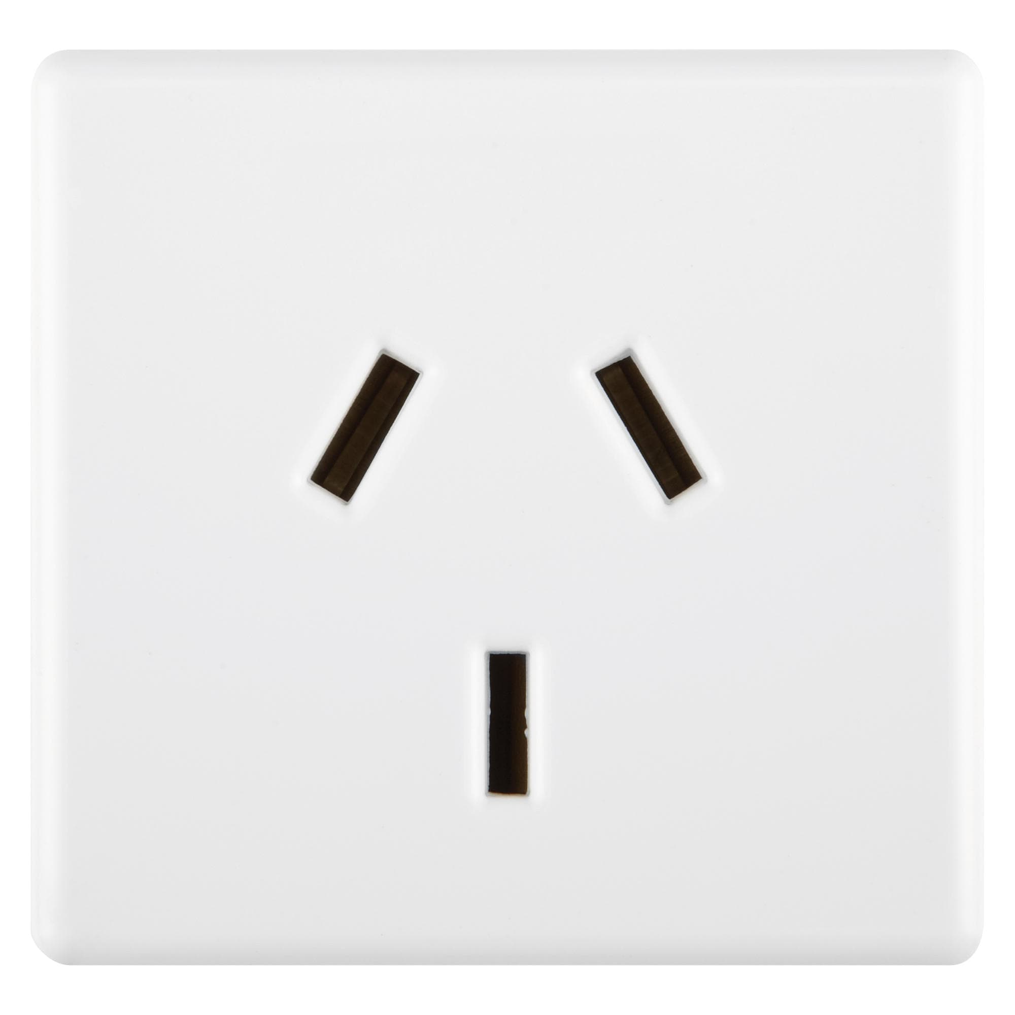 ARGENTINIAN STANDARD SOCKET-OUTLET 250V ac - 2P+E 10A - FLAT PLUG - 2 MODULES - SYSTEM WHITE