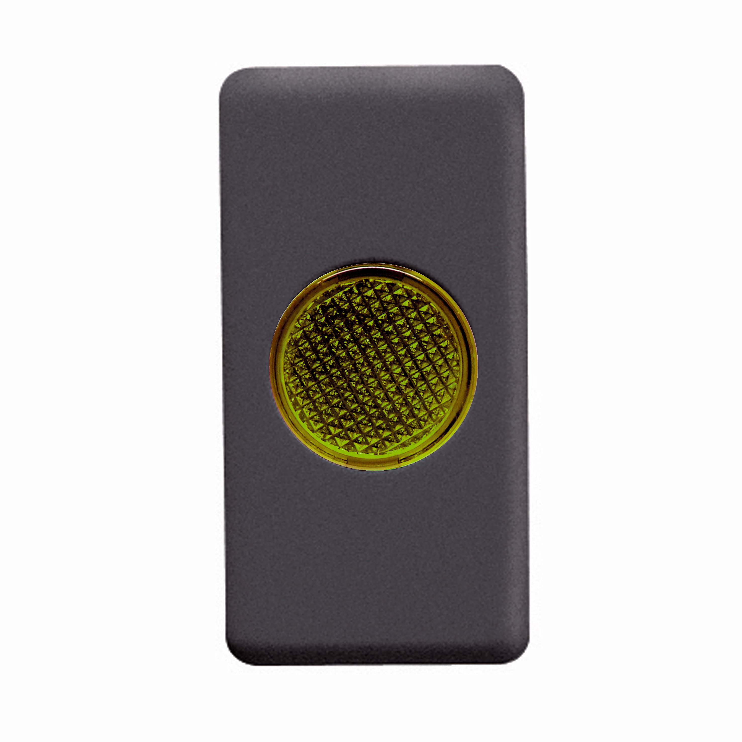 SINGLE INDICATOR LAMP - 12/24/250V - YELLOW - 1 MODULE - SYSTEM BLACK