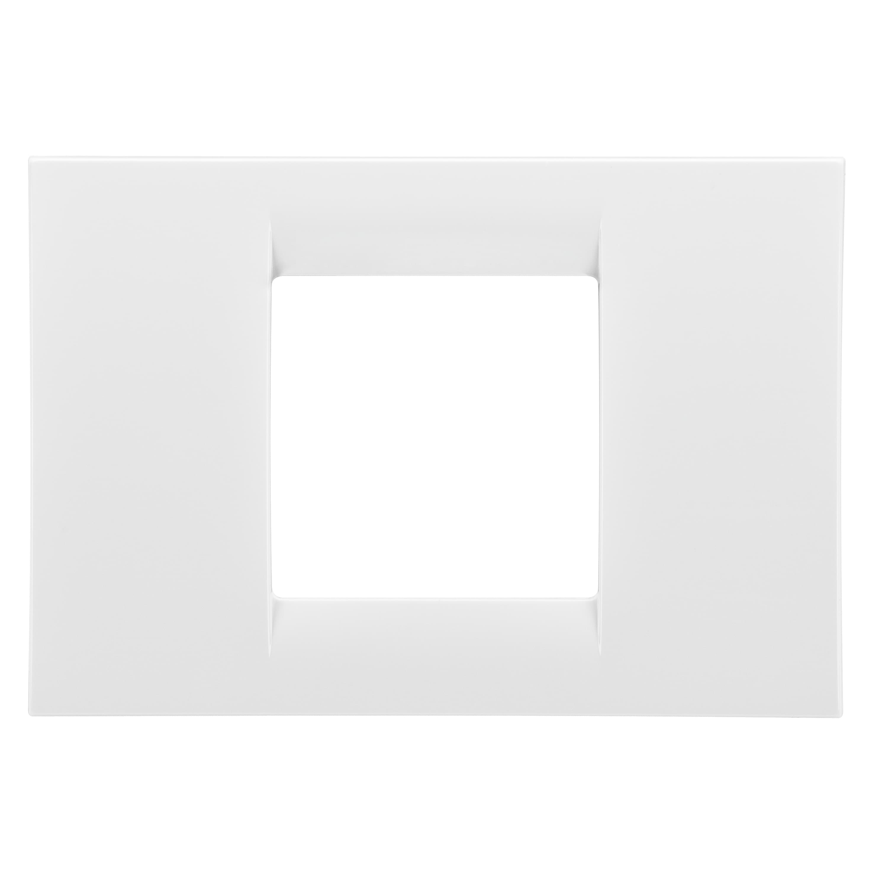 VIRNA PLATE - IN TECHNOPOLYMER GLOSS FINISHING - 2 GANG - CLOUD WHITE - SYSTEM