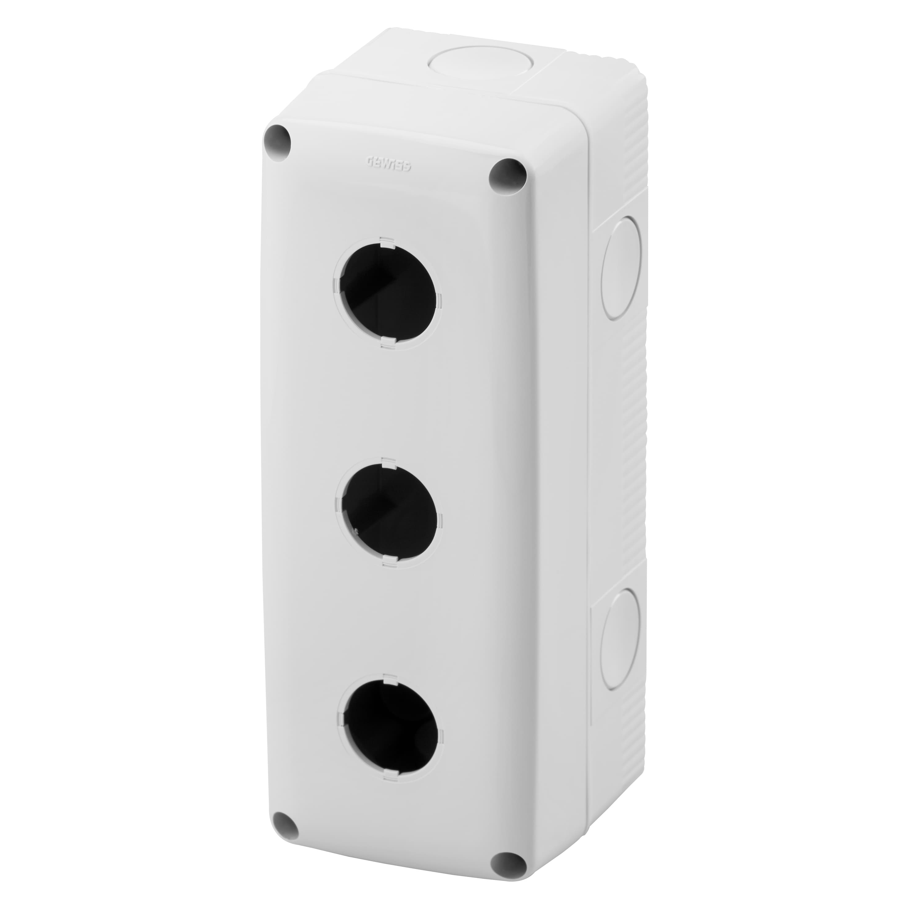 EMPTY ENCLOSURE FOR PUSH-BUTTONS, CONTROLS AND INDICATORS - 3 GANG - DIAMETER 22mm - GREY RAL 7035 L