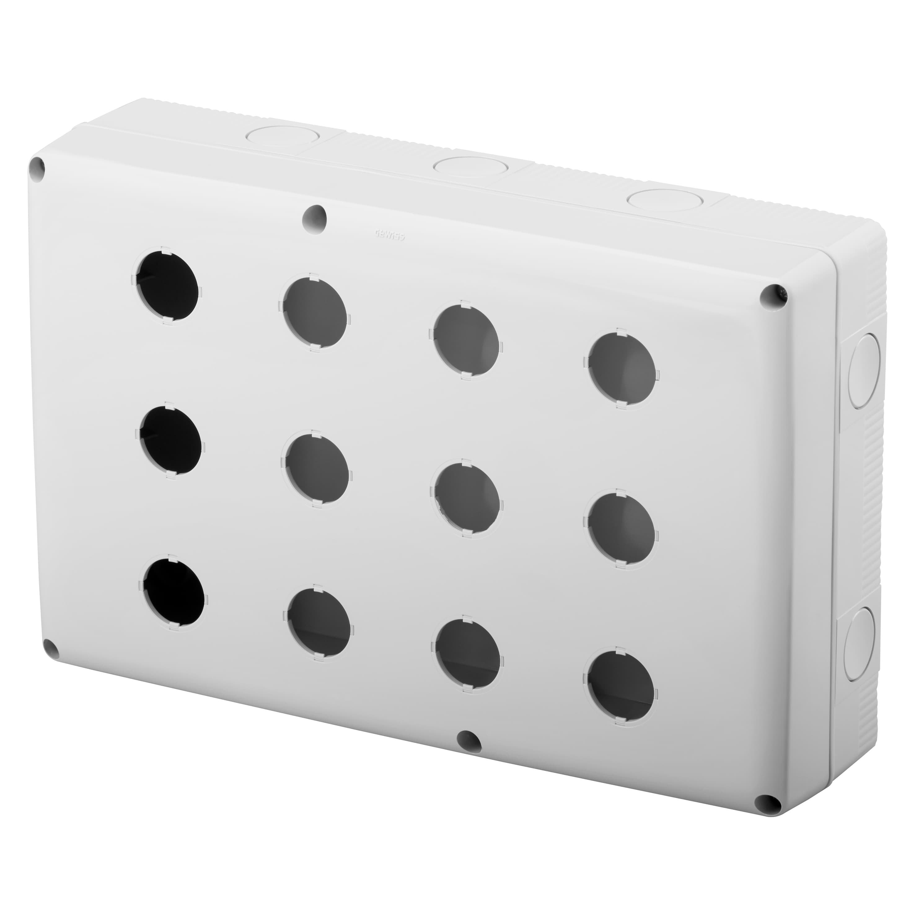 EMPTY ENCLOSURE FOR PUSH-BUTTONS, CONTROLS AND INDICATORS - 12 GANG - DIAMETER 22mm - GREY RAL 7035 