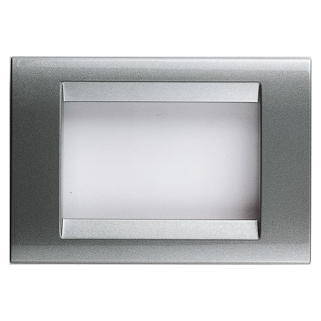 PLAYBUS PLATE - IN PAINTED TECHNOPOLYMER - SCRATCHPROOF VITRIFIED ENAMELLING - 6 GANG - TITANIUM - P
