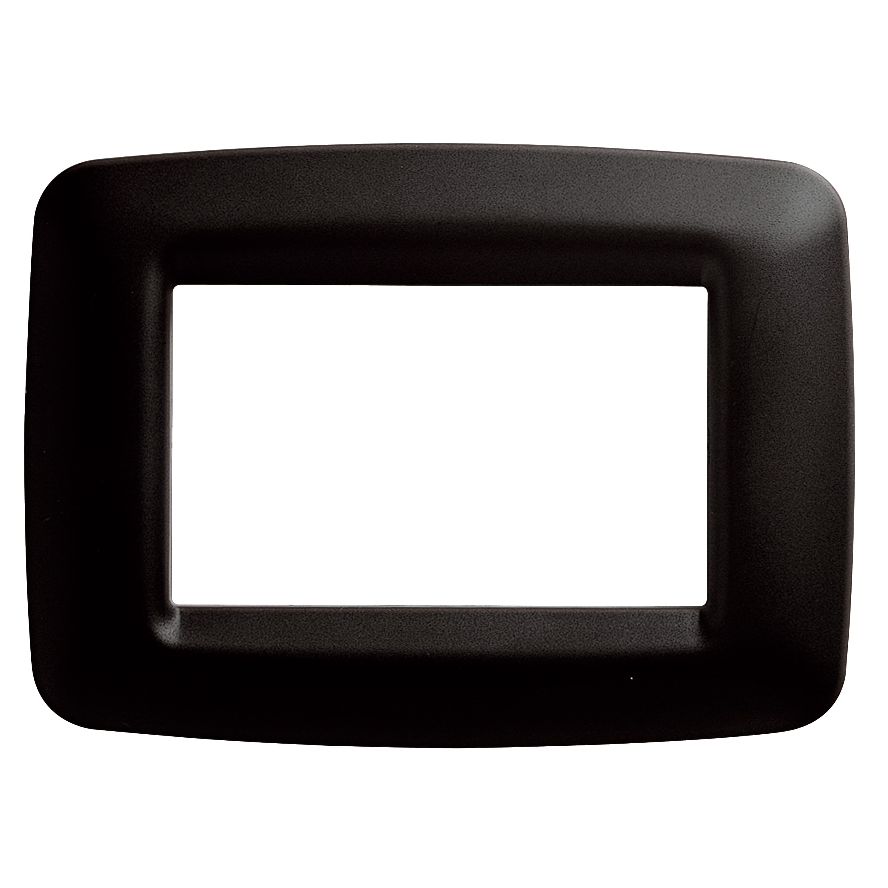 PLAYBUS YOUNG PLATE - IN TECHNOPOLYMER - SATIN FINISHING - 6 GANG - TONER BLACK - PLAYBUS