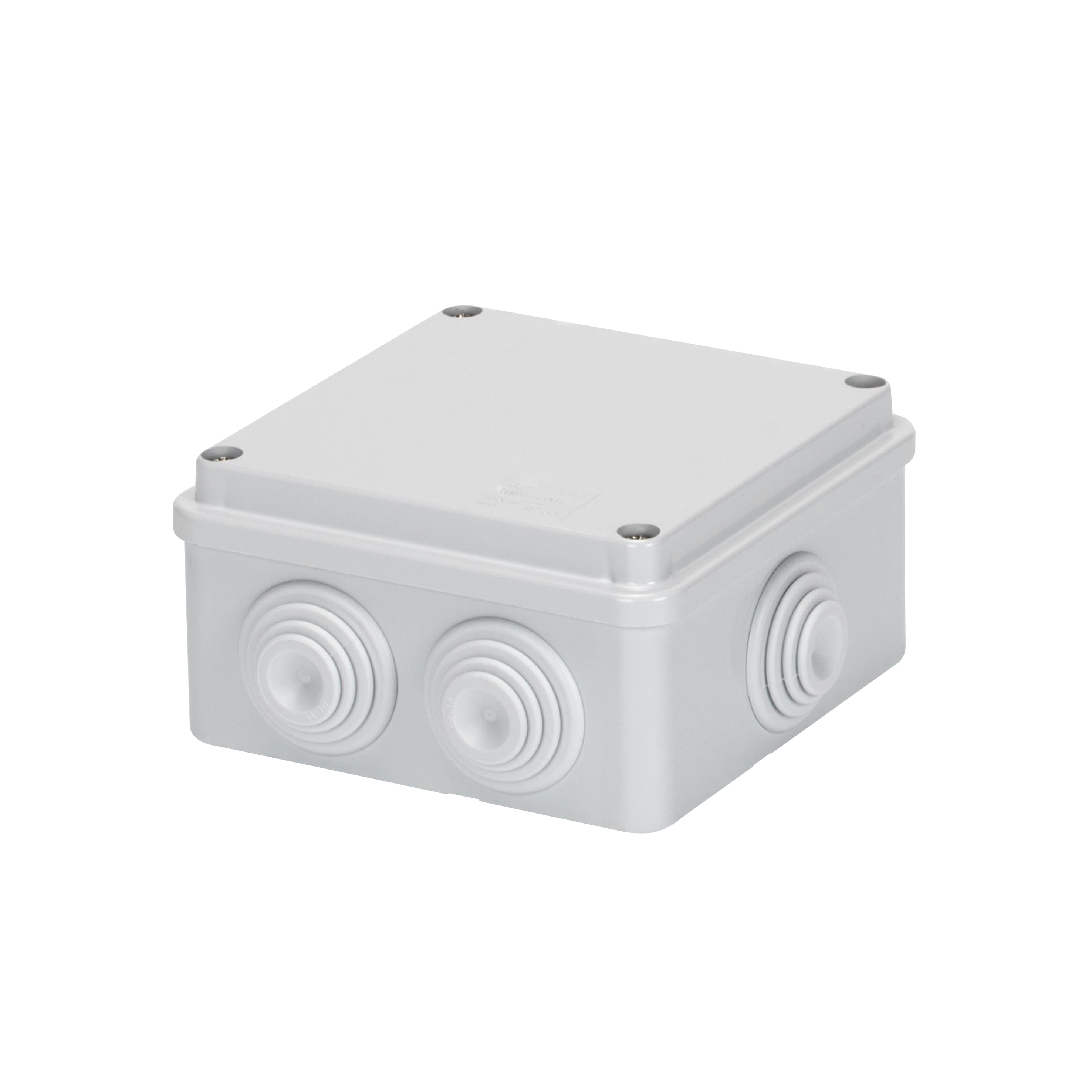 JUNCTION BOX WITH PLAIN SCREWED LID - IP55 - INTERNAL DIMENSIONS 100X100X50 - WALLS WITH CABLE GLAND