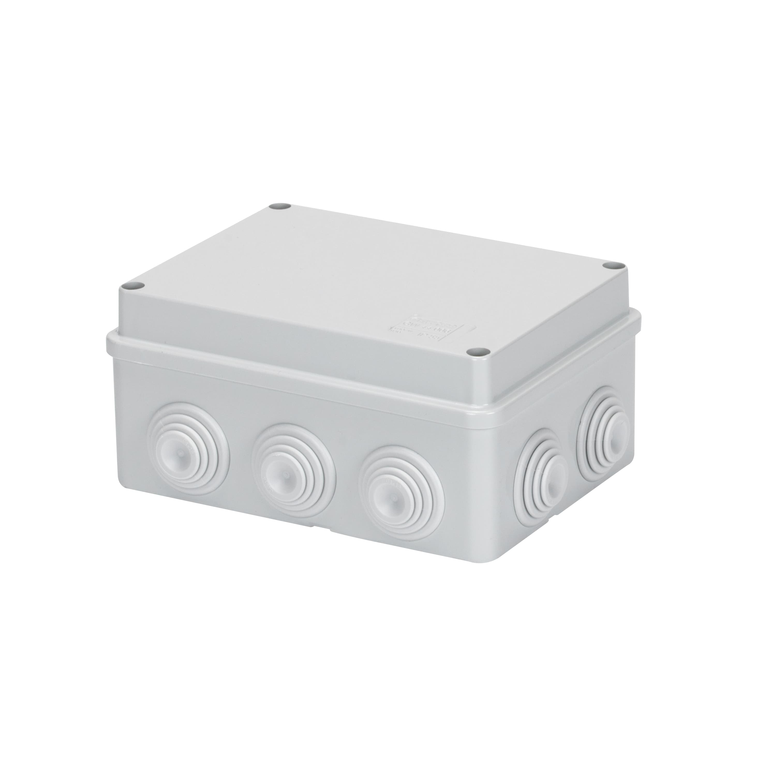 JUNCTION BOX WITH PLAIN SCREWED LID - IP55 - INTERNAL DIMENSIONS 150X110X70 - WALLS WITH CABLE GLAND