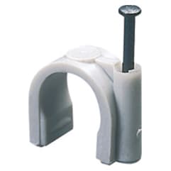 SHOCKPROOF POLYMER CLIP WITH HARDENED STEEL PIN - Ø 19-20MM - GREY RAL7035