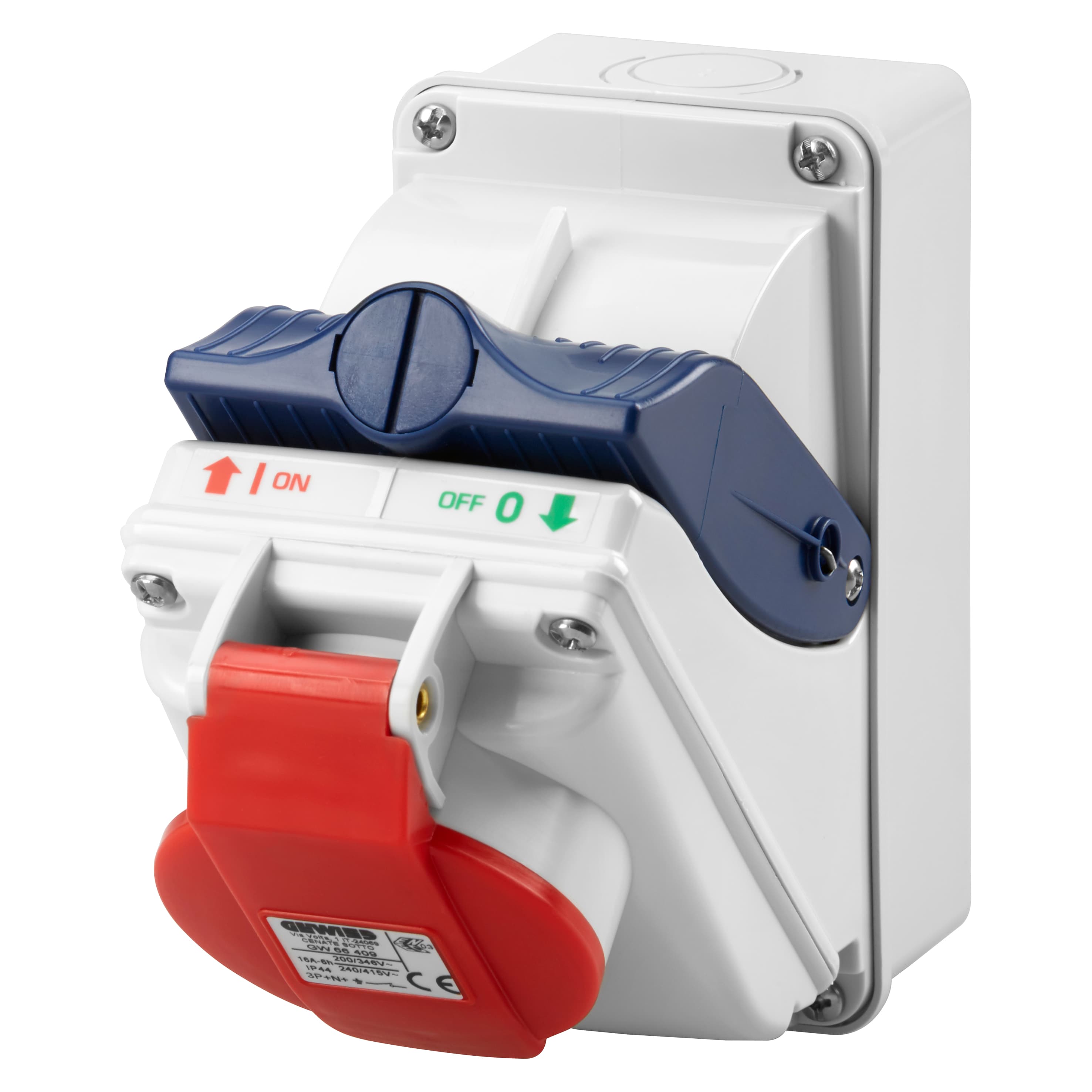 COMBIBLOC - WITH BOTTOM - IP44 - 3P+N+E 16A 400V 6H