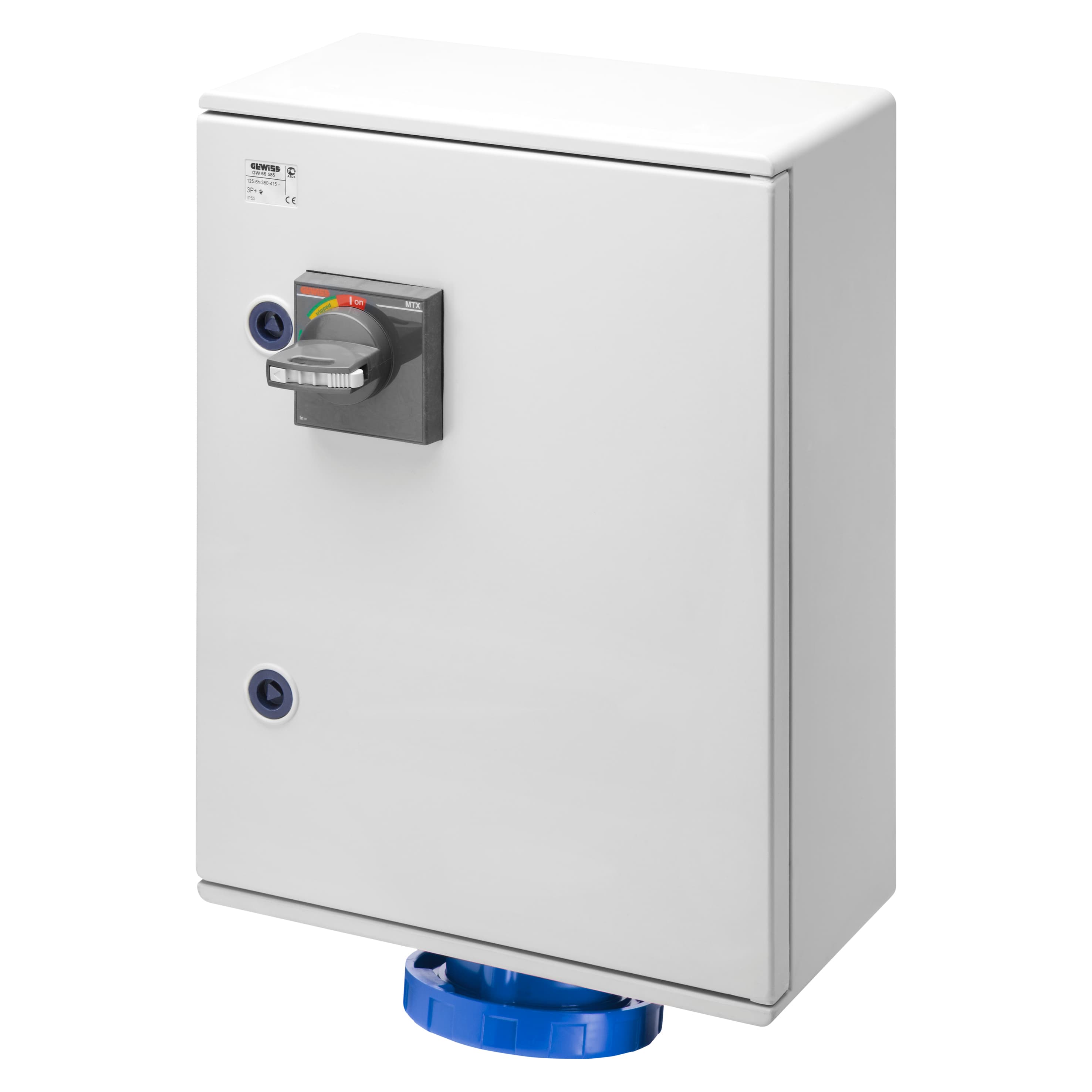 FIXED VERTICAL SOCKET OUTLET - SURFACE MOUNTING - MINIATURE CIRCUITE BREAKER -3P+N+E 125A 230V 9H - 
