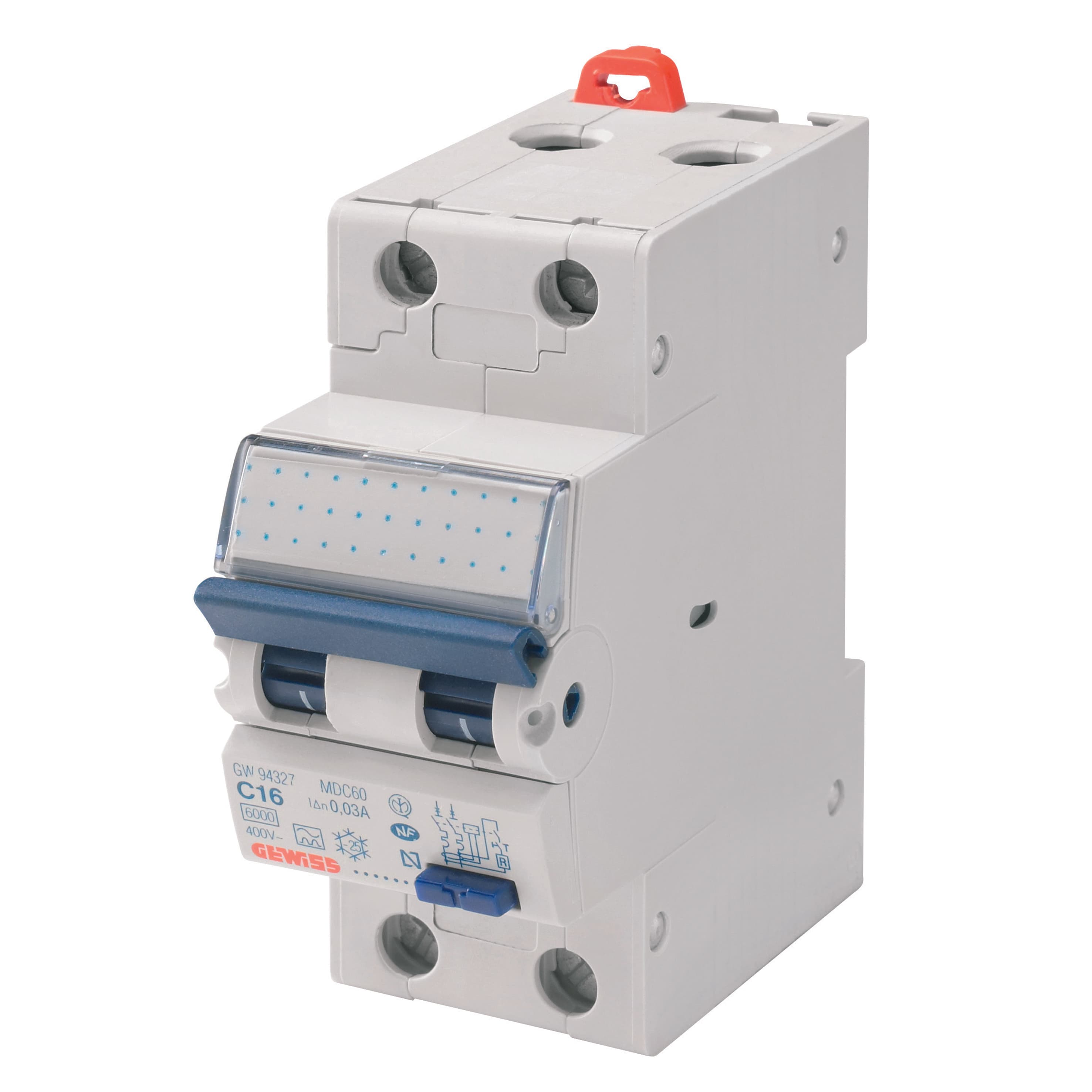 COMPACT RESIDUAL CURRENT CIRCUIT BREAKER WITH OVERCURRENT PROTECTION - MDC 45 - 1P+N CURVE C 25A TYP