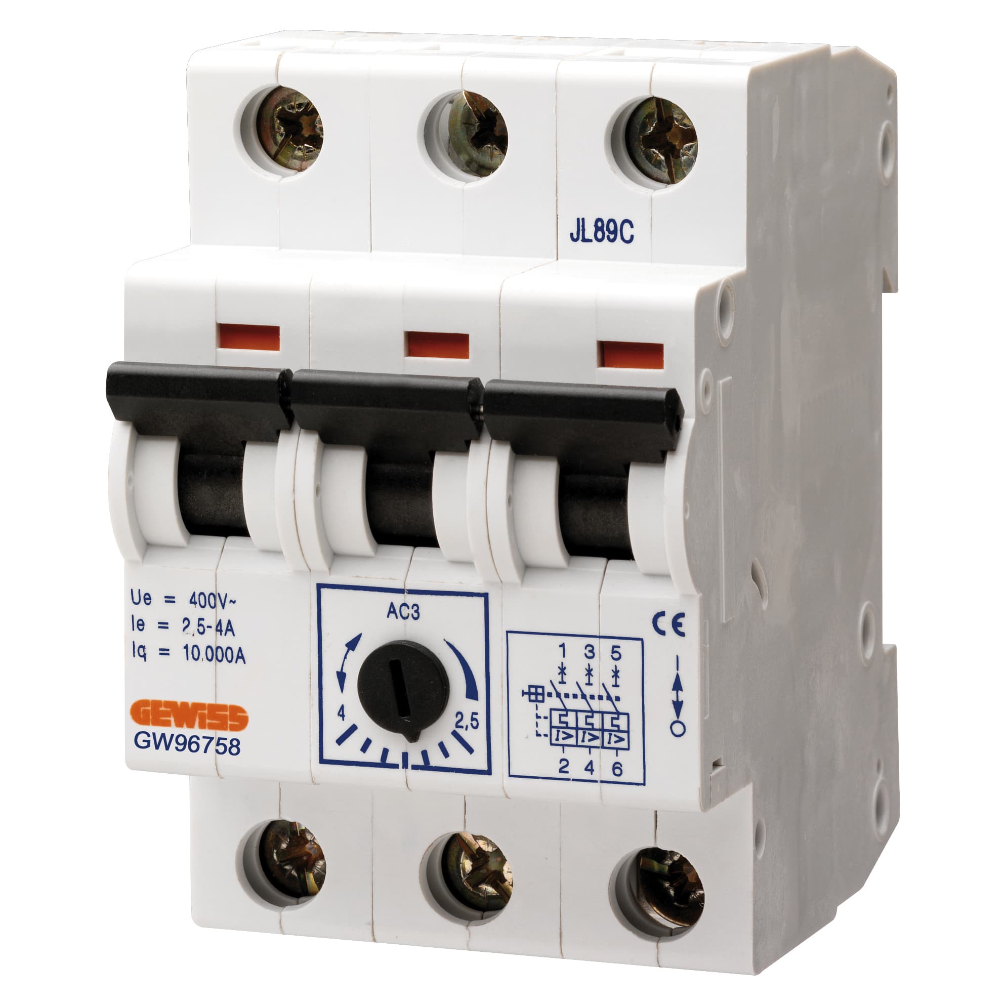 MOTOR PROTECTION SWITCH - In=0,4A OPERATING CURRENT 0,25-0,40A - 3 MODULES