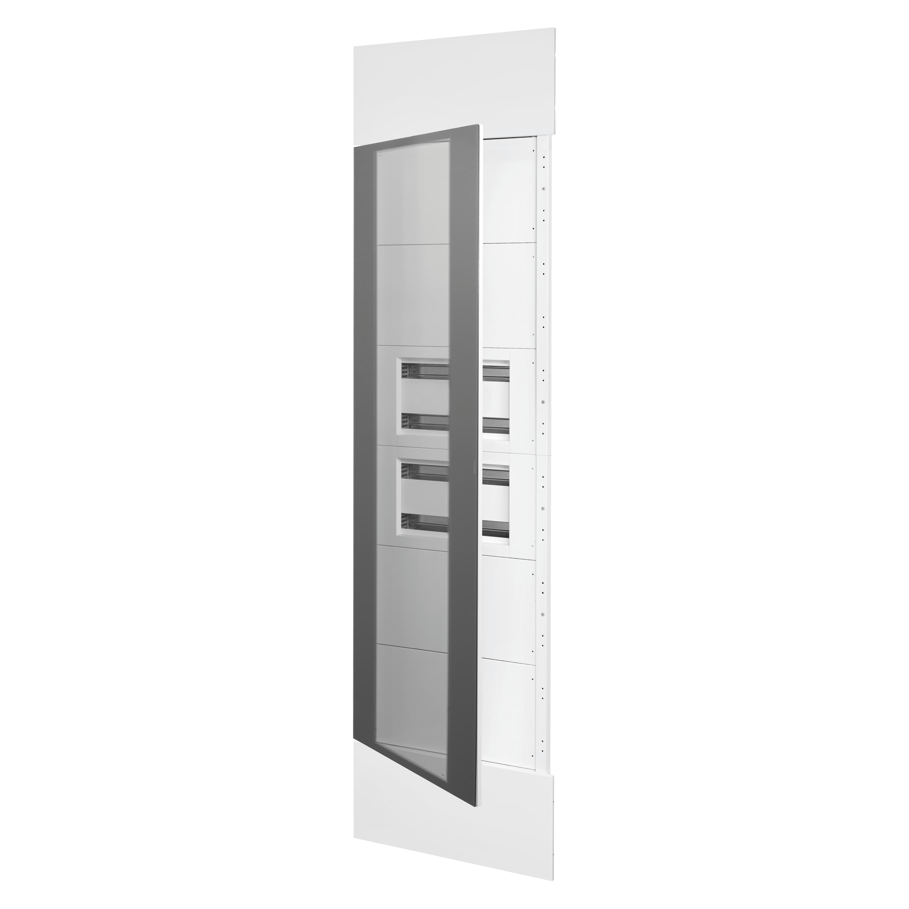 DOMO CENTER - FRONT KIT - SMOKED TRANSPARENT GLASS DOOR - 2 ENCLOSURES 40 MODULES - H.2700 - METAL -
