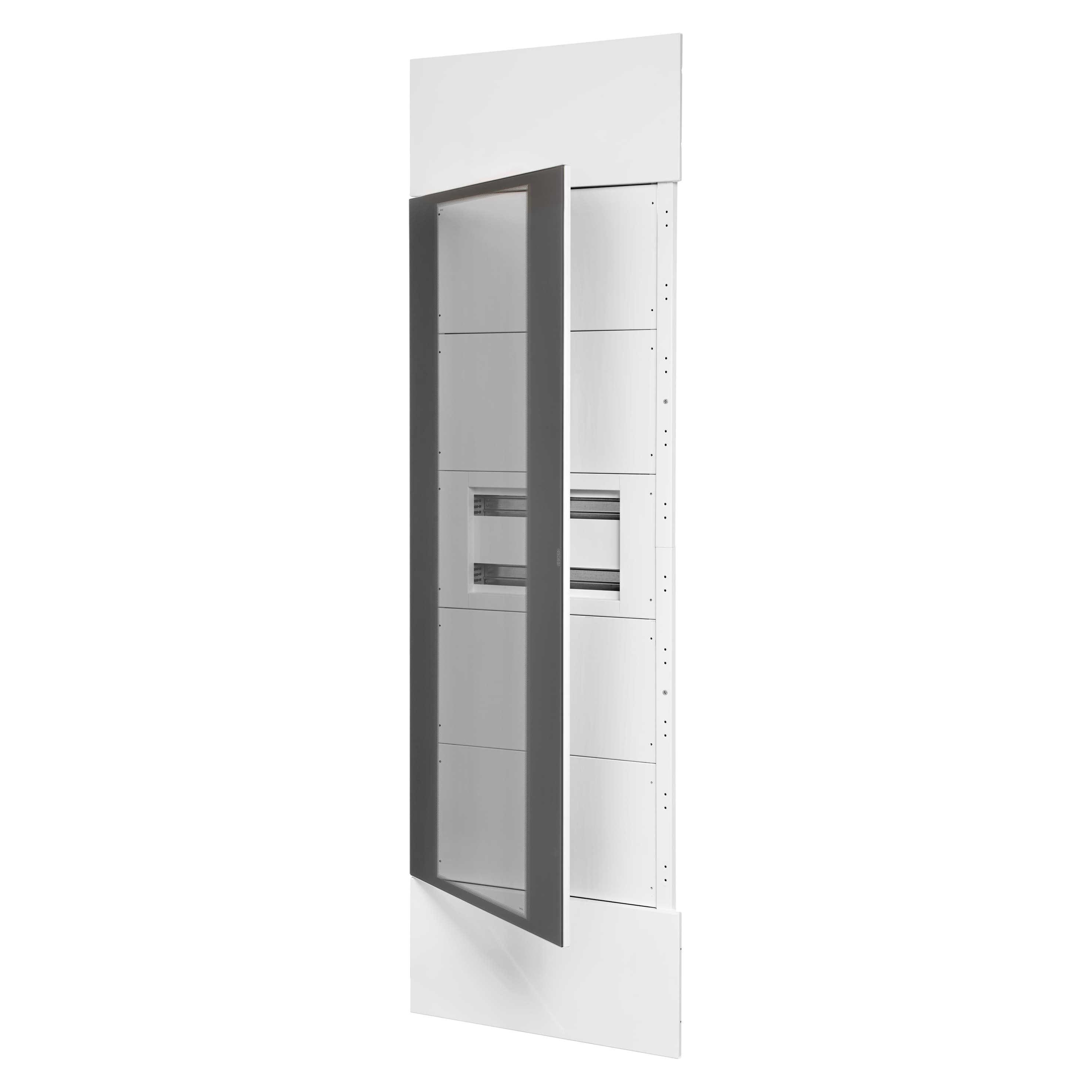 DOMO CENTER - FRONT KIT - SMOKED TRANSPARENT GLASS DOOR - 1 ENCLOSURE 40 MODULES - H.2400 - METAL - 