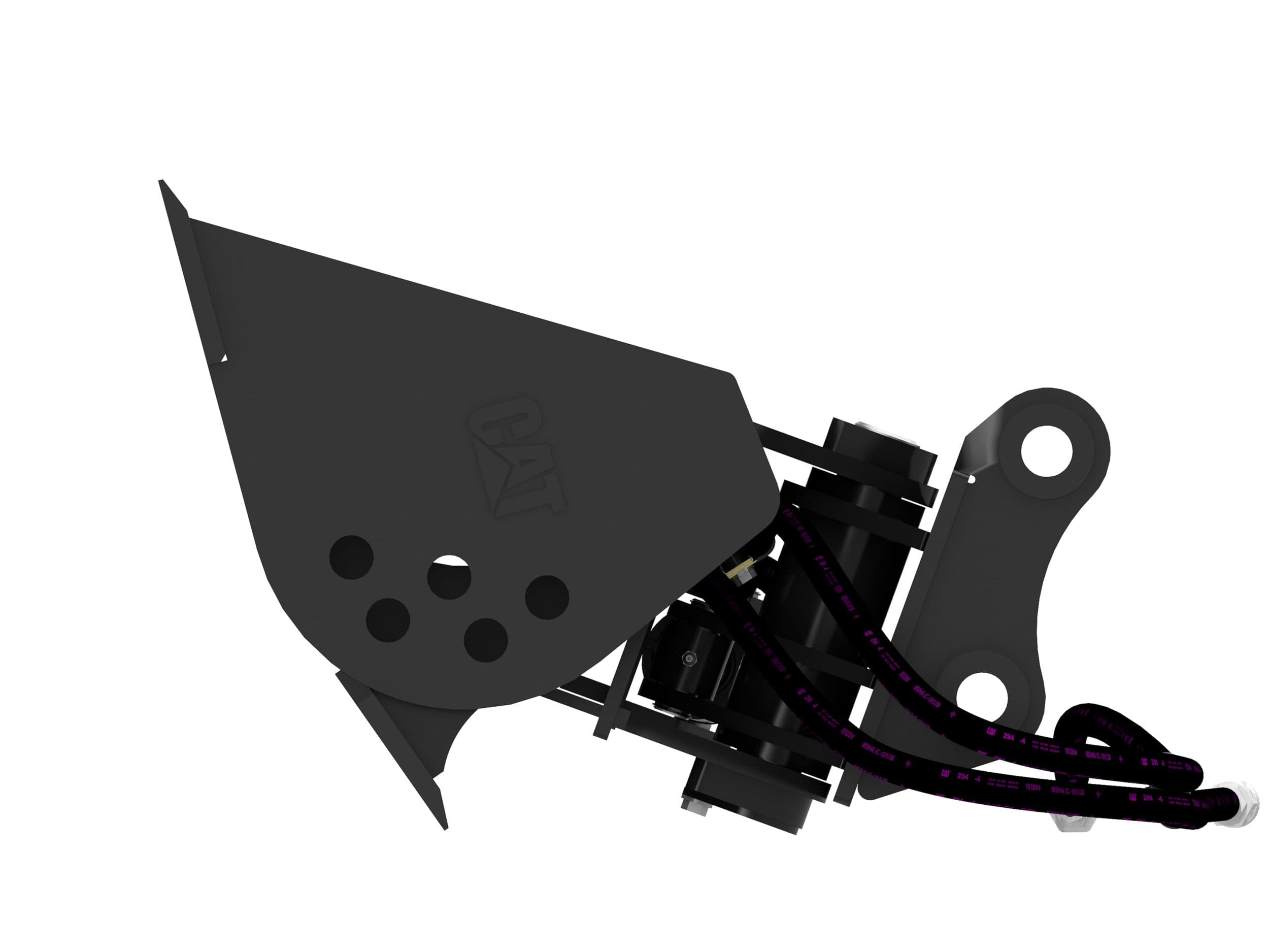 1200 mm (47 in), 159 L (5.6 ft3) Pin On Tilting Ditch Cleaning Bucket With 40 mm (1.6 in) Pin Bores