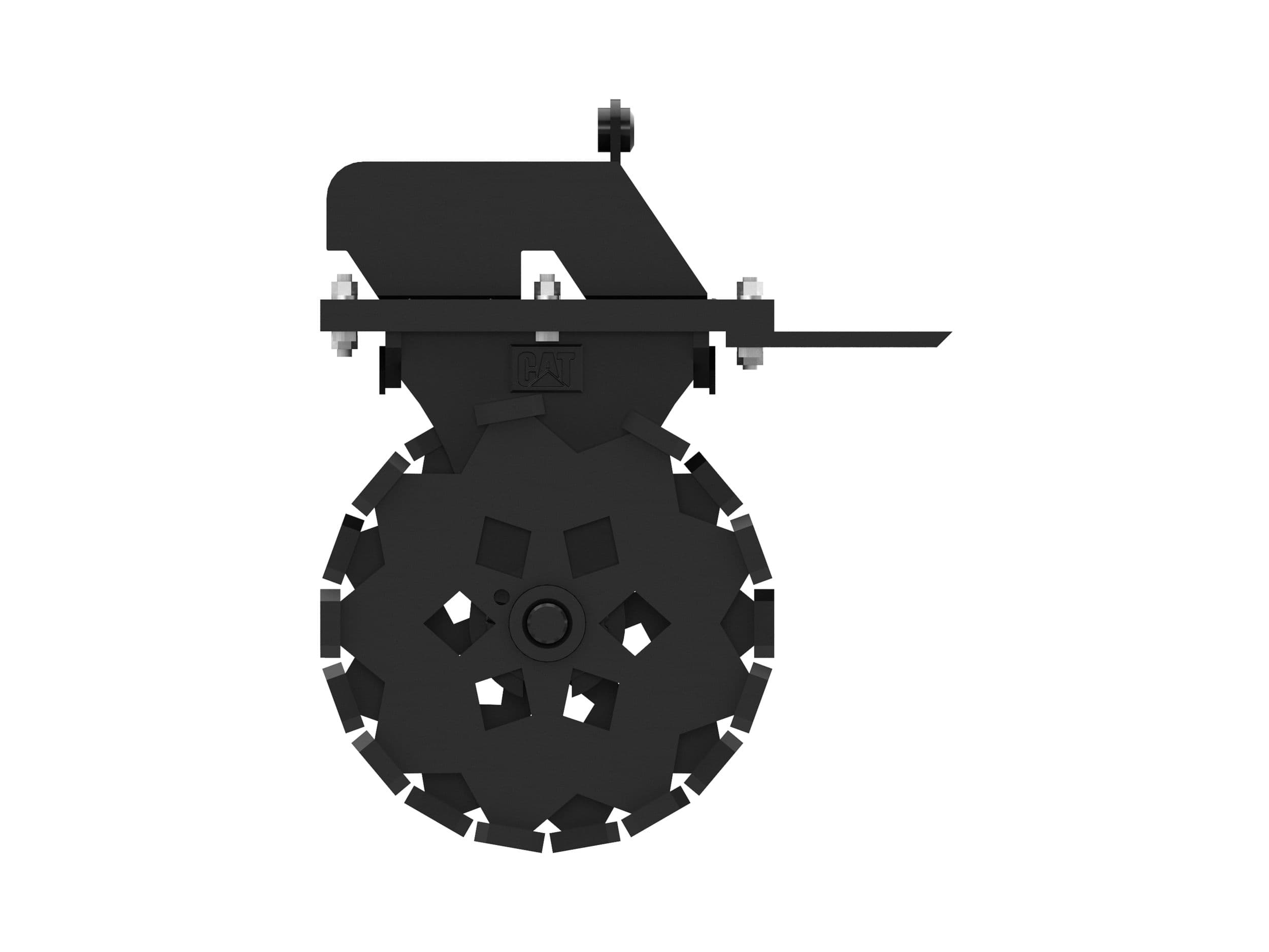 457 mm (18 in) 1/4 Yard Pin Lock Compaction Wheel For 1 Ton Mini Excavators