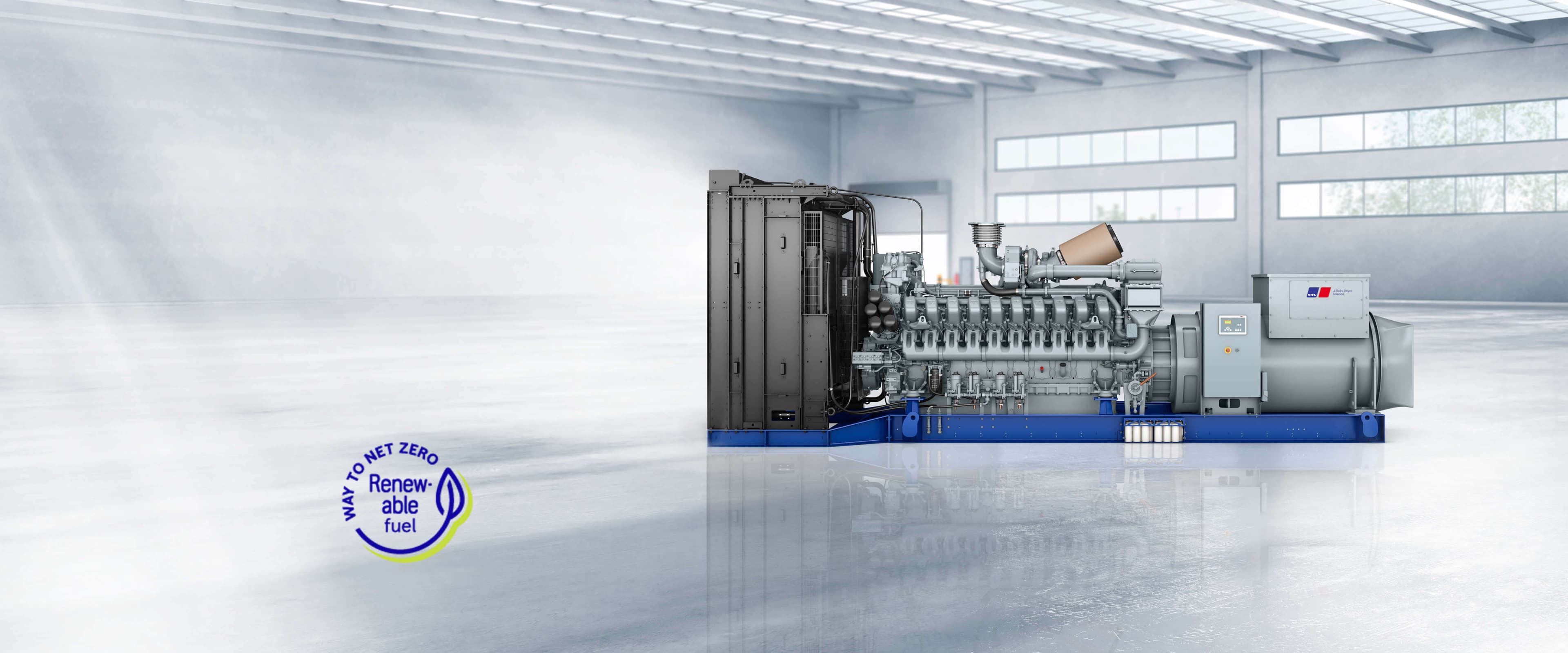 mtu 20V4000 DS3300 · 3130 kVA · 50 Hz · Fuel consumption optimized · Water charge-air cooling · Prim