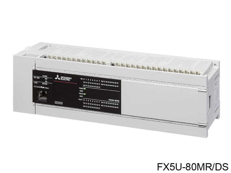 FX5U-80MR/DS - DC power supply DC input Screw terminal block type Input: 40 points 24 V DC…