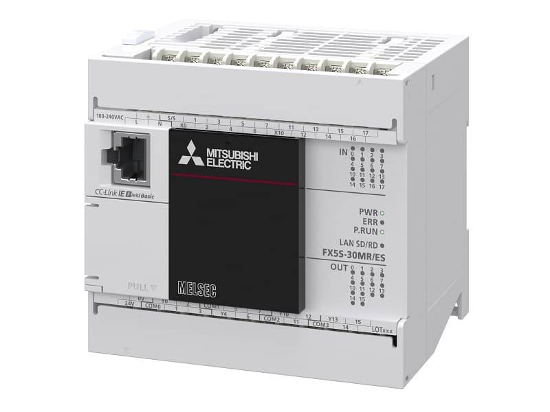 FX5S-30MR/ES - AC power supply DC input Screw terminal block type Input: 16 points 24 V DC…