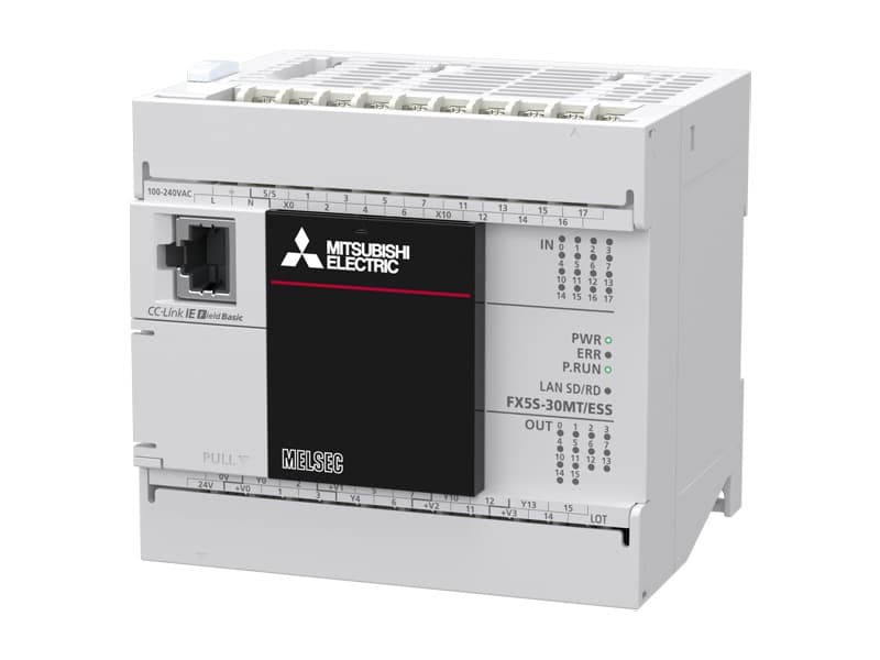 FX5S-30MT/ESS - AC power supply DC input Screw terminal block type Input: 16 points 24 V DC…