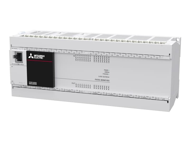 FX5S-80MT/ES - AC power supply DC input Screw terminal block type Input: 48 points 24 V DC…