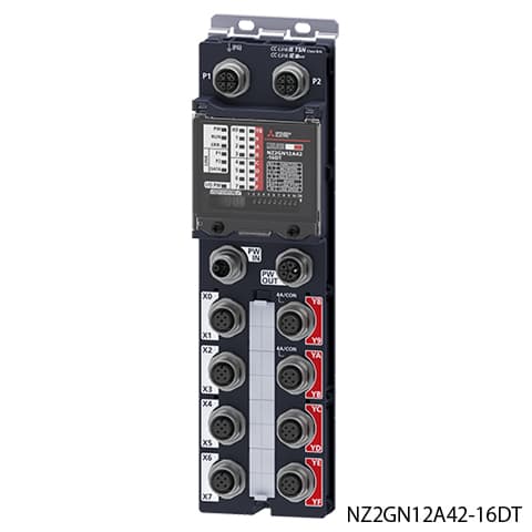 NZ2GN12A42-16DT - DC input: 8 points, 24 V DC, 7.3 mA, response time: 0/0.2/1/1.5/5/10/20/70 ms, 8…