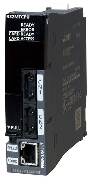 R32MTCPU - Maximum number of control axes: 32 axes (up to 16 axes/line × 2), SSCNET III/H…