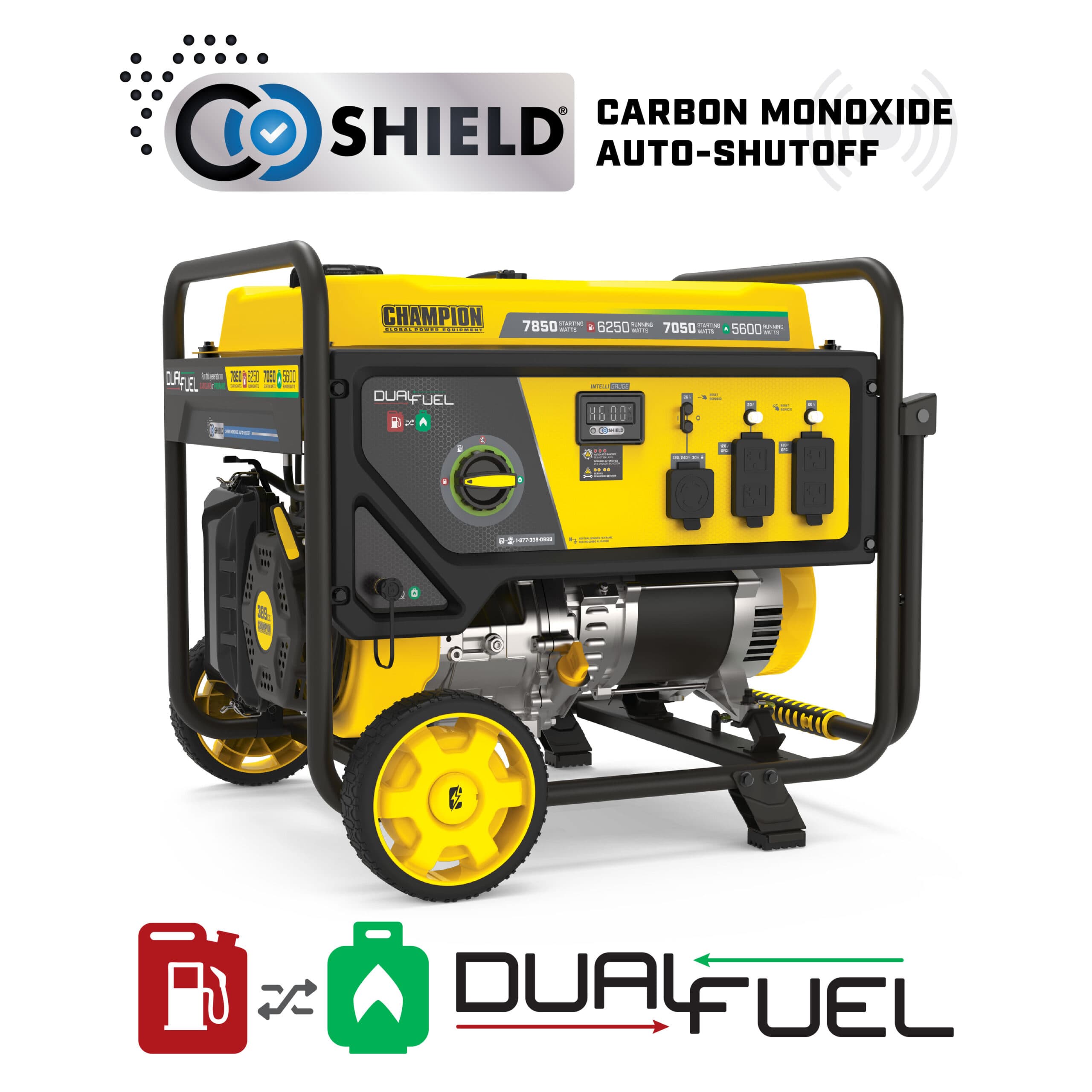 6250W Dual Fuel Generator