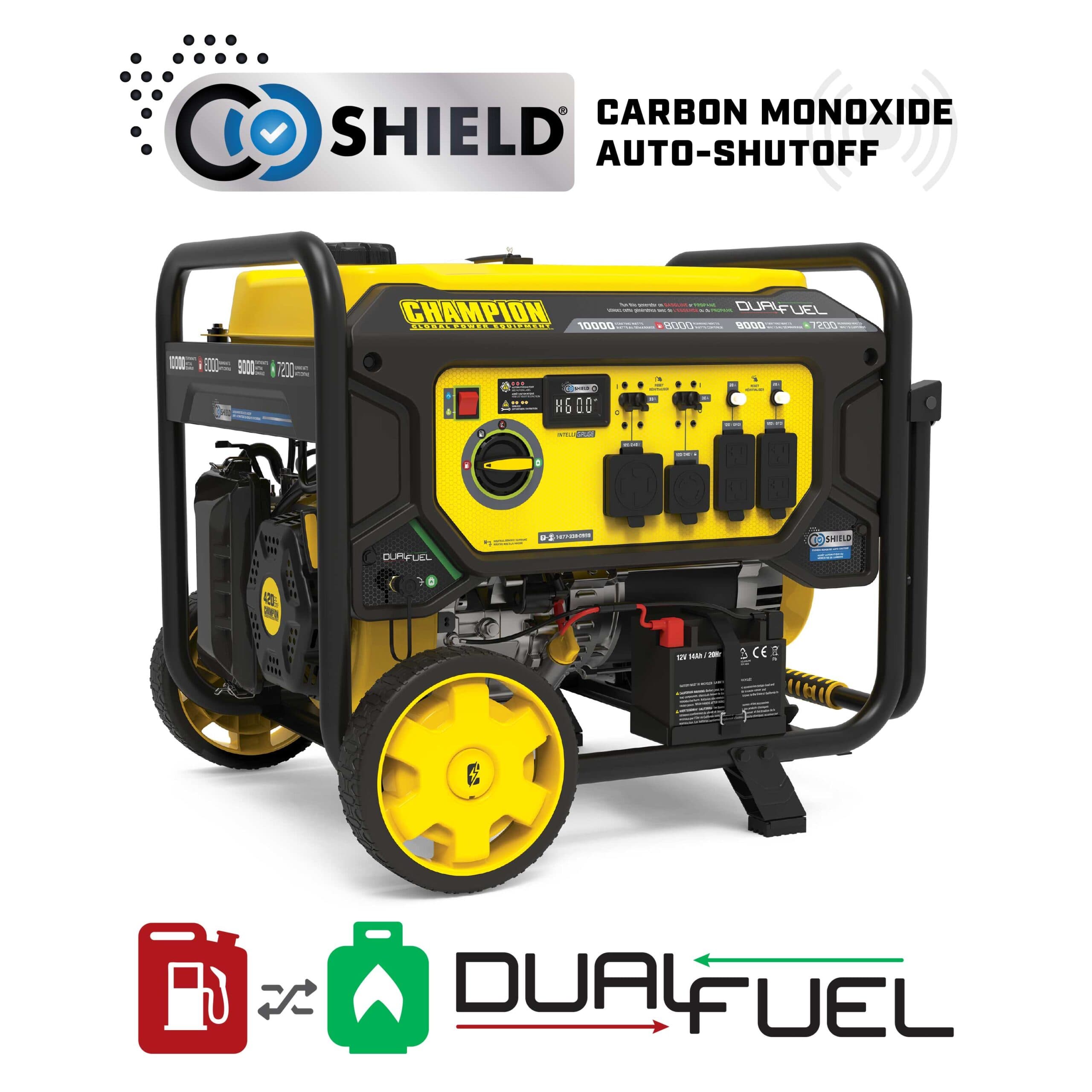 8000W Electric Start Dual Fuel Generator