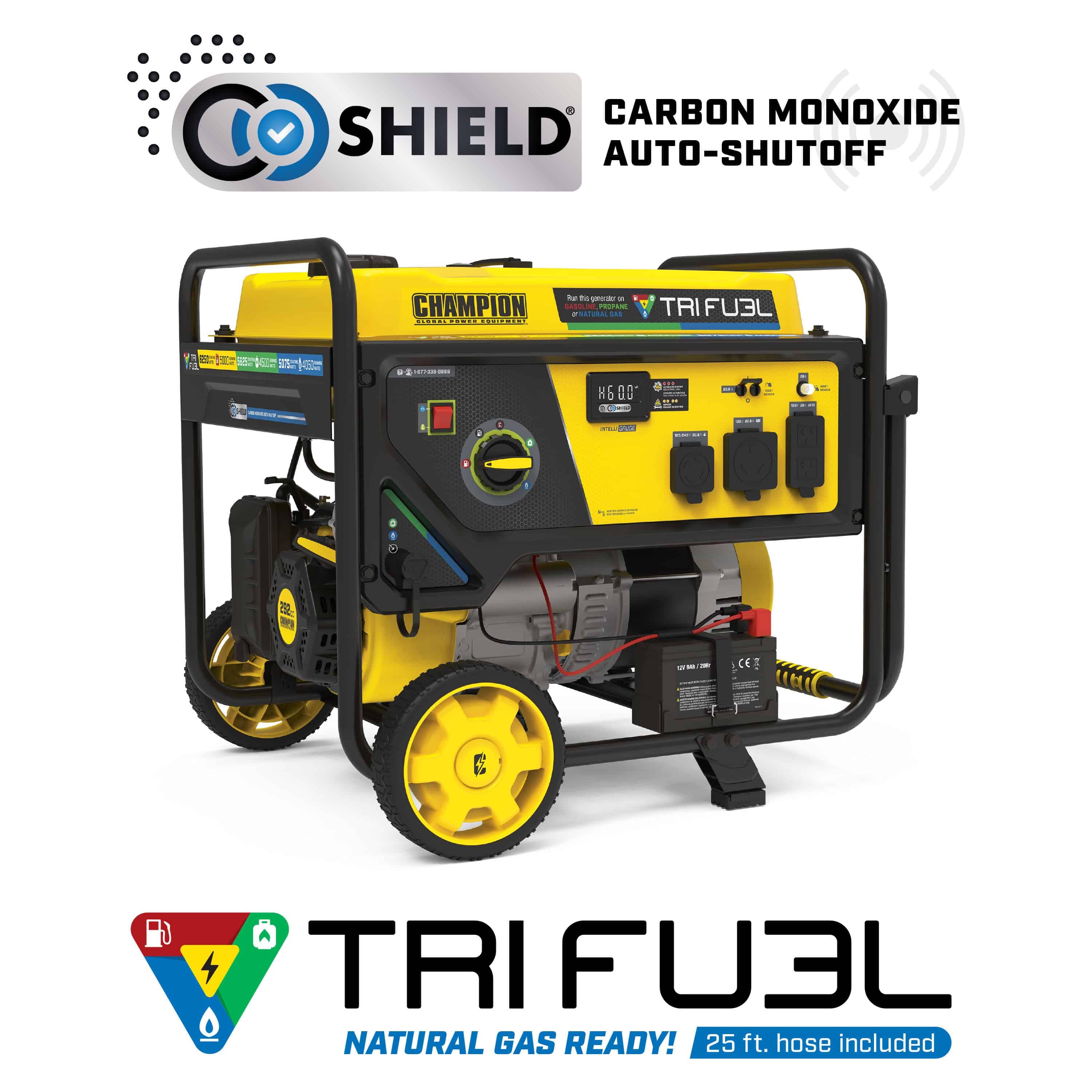 5000W Electric Start Tri Fuel Generator