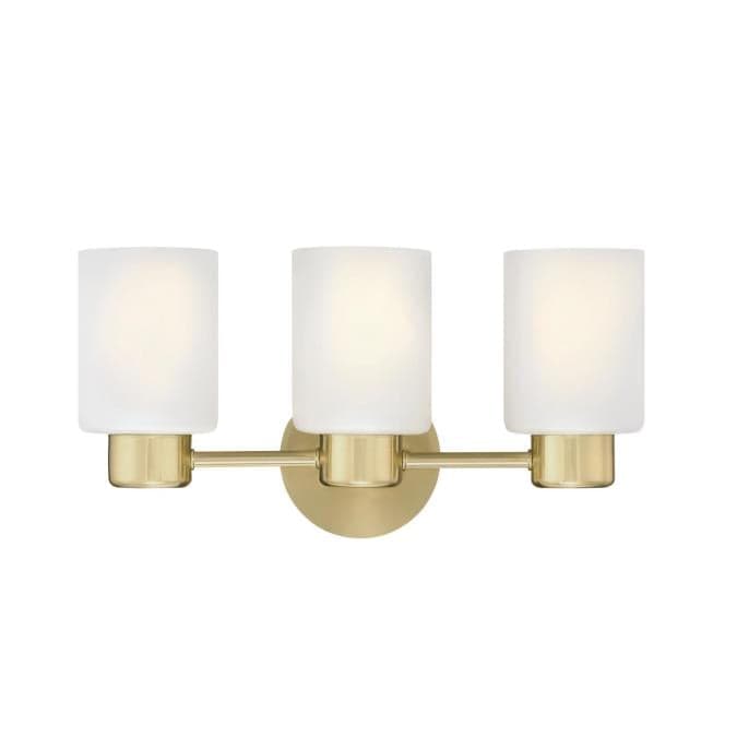 Sylvestre Three-Light Wall Fixture, Champagne Brass Finish