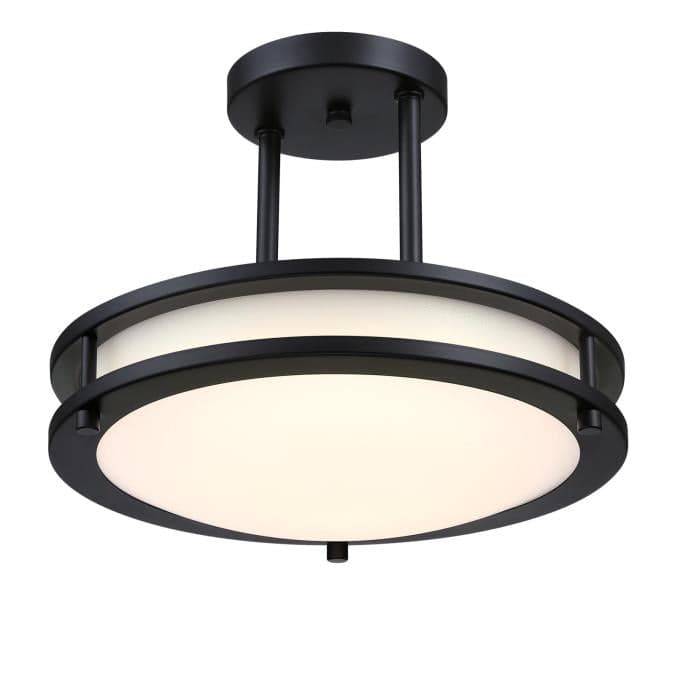 Lauderdale 12" LED Indoor Semi-Flush Mount Ceiling Fixture with Color Temperature Selection