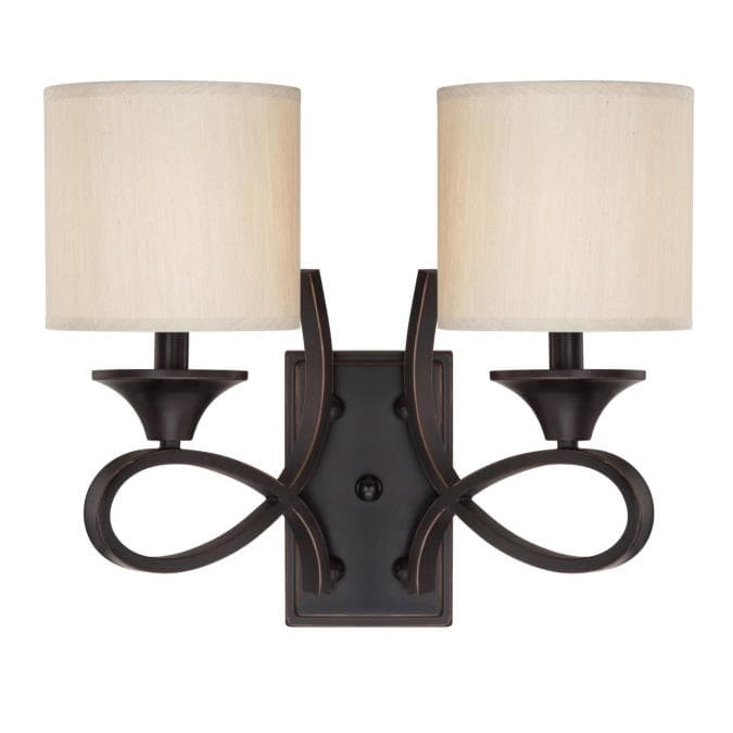 Lenola Two-Light Indoor Wall Fixture, Amber Bronze Finish