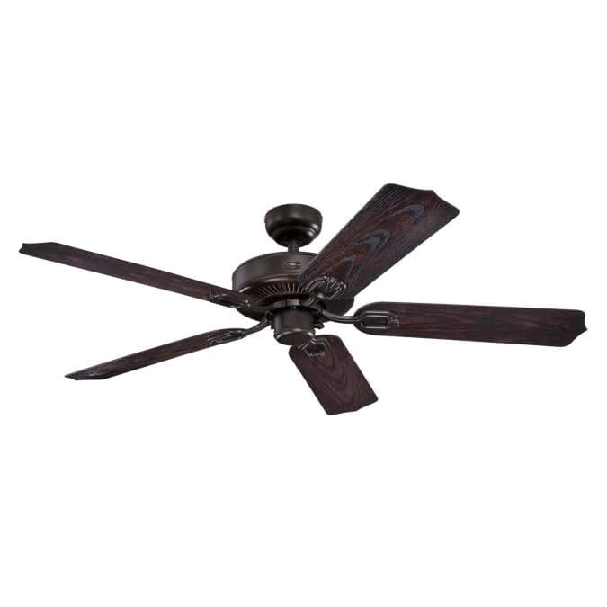 Deacon 52-Inch Five-Blade Indoor/Outdoor Ceiling Fan, Oil Rubbed Bronze Finish