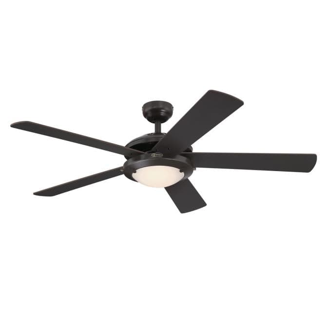 Comet 52-Inch Five-Blade Indoor Ceiling Fan, Espresso Finish with Dimmable LED Light Fixture