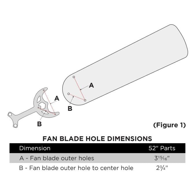 52-Inch Replacement Outdoor ABS Fan Blades, White Finish