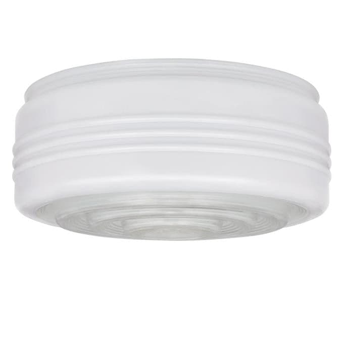 11-Inch White and Clear Drum Shade