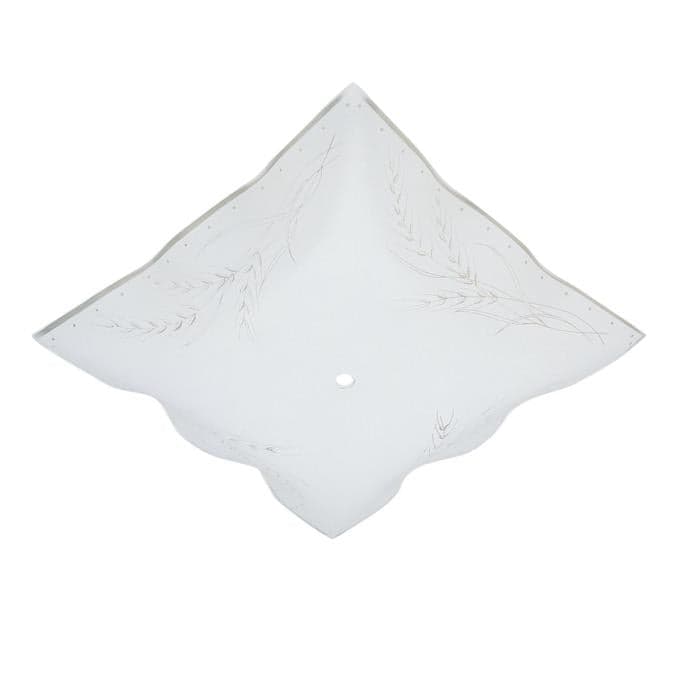 12-Inch Clear Wheat Design on White Ruffled Edge Diffuser