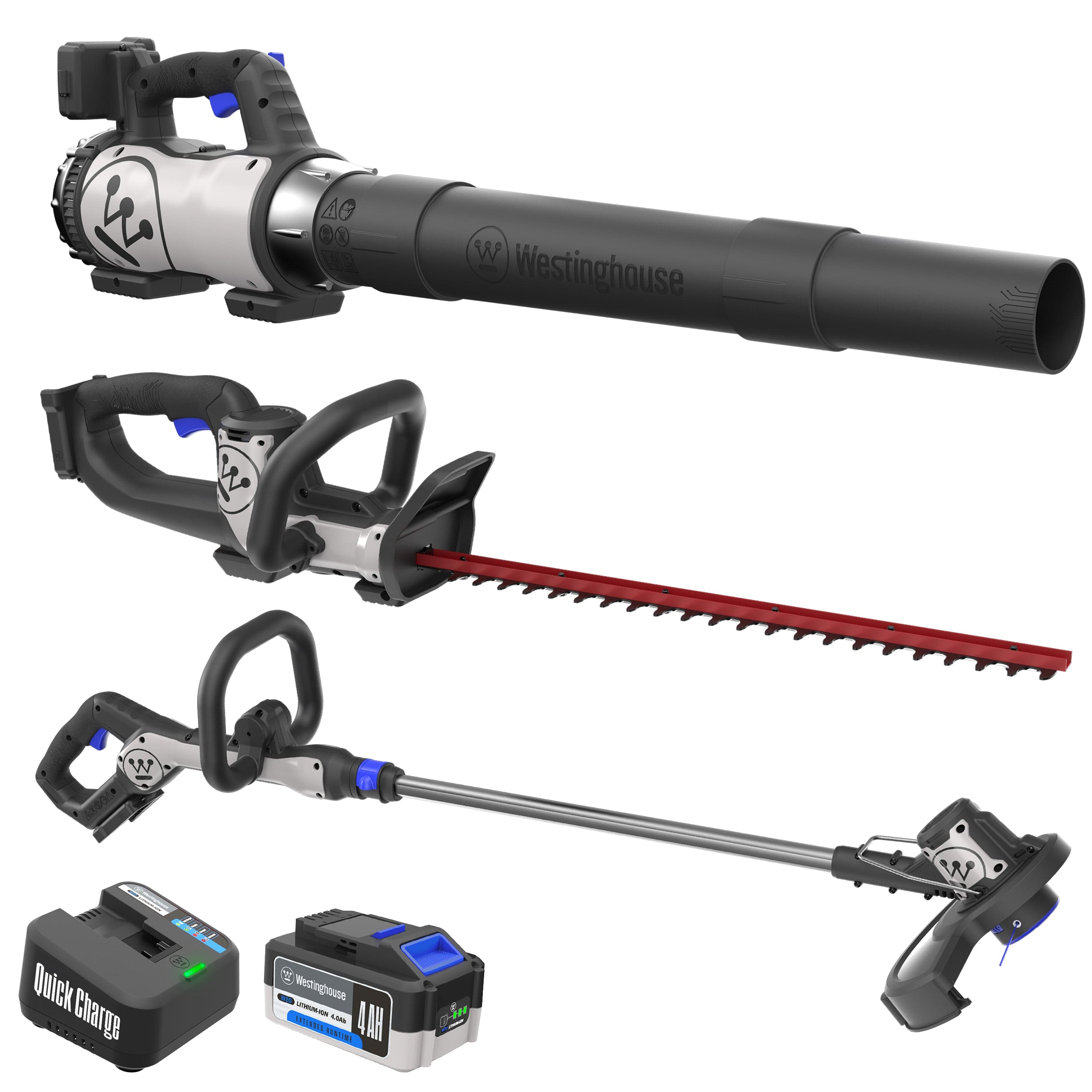 Cordless 20V Leaf Blower/Hedge Trimmer/String Trimmer Kit