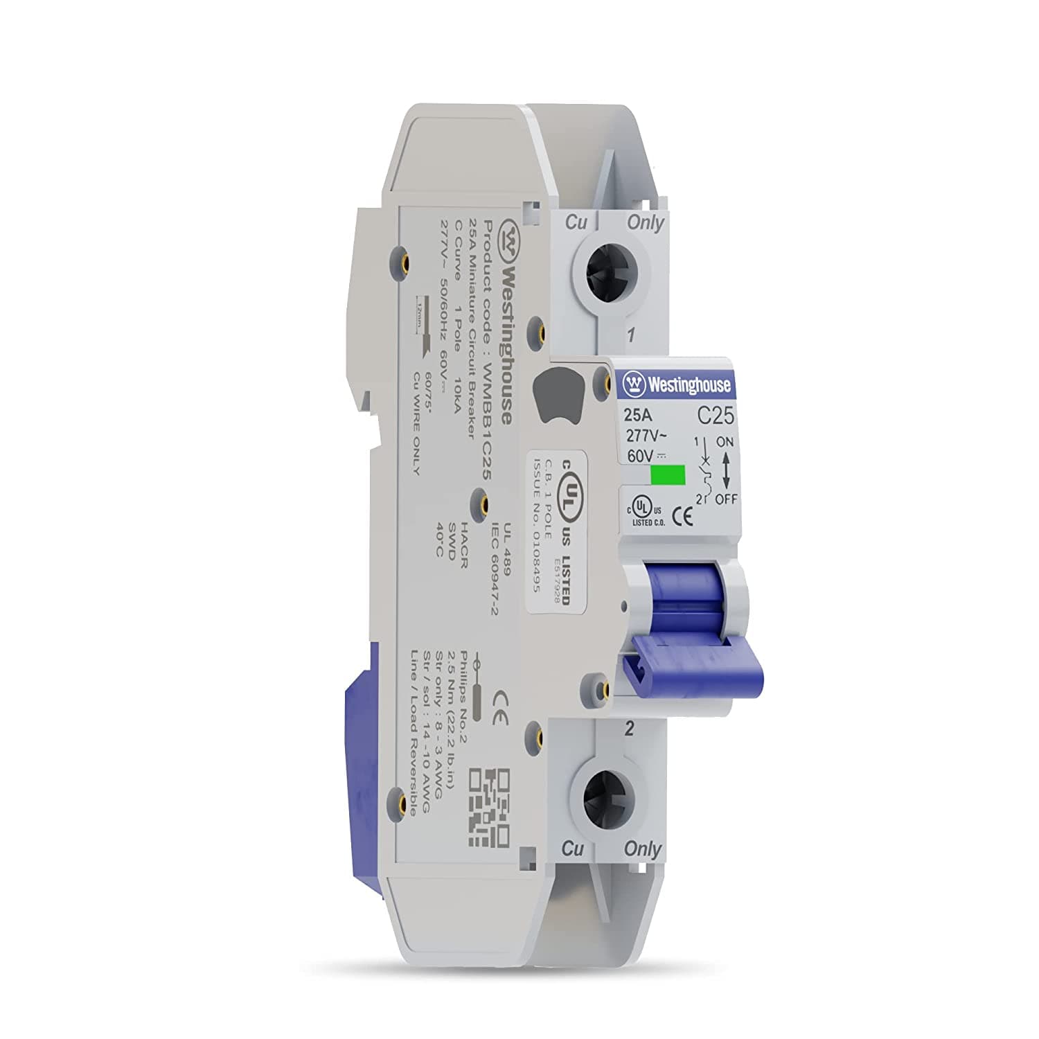 25A 1 Pole Miniature Circuit Breaker C Curve
