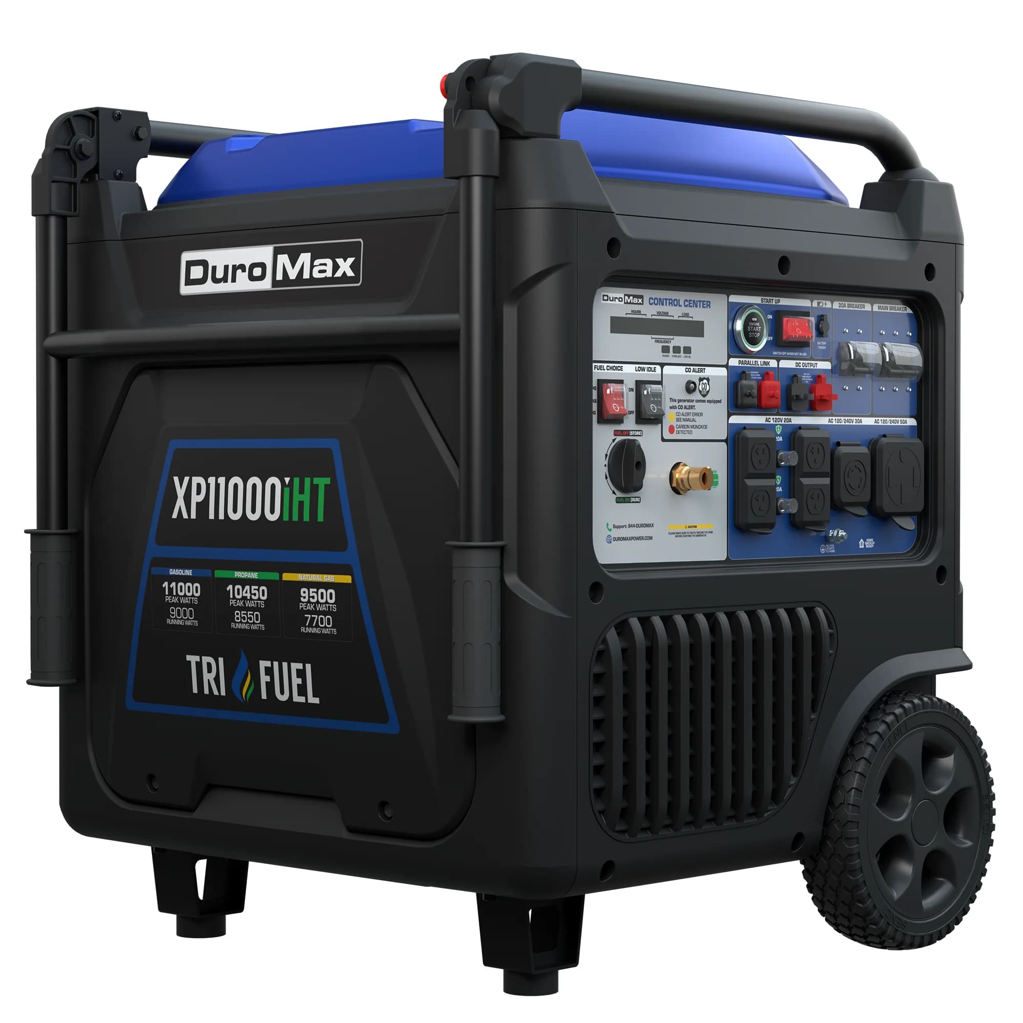 11,000 Watt Portable Tri Fuel Inverter Generator - Quiet, Low THD