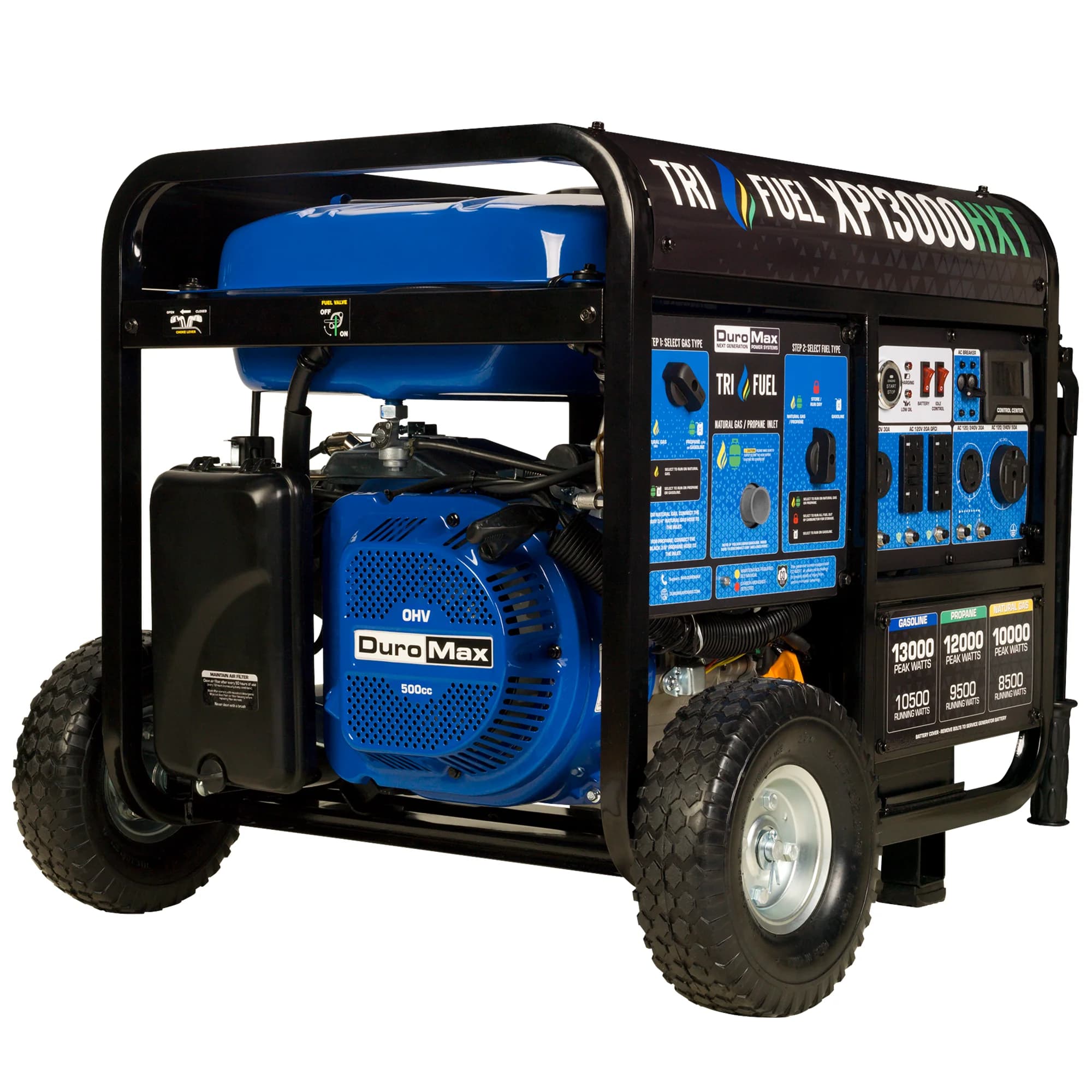 13,000 Watt Tri Fuel Portable HXT Generator w/ CO Alert