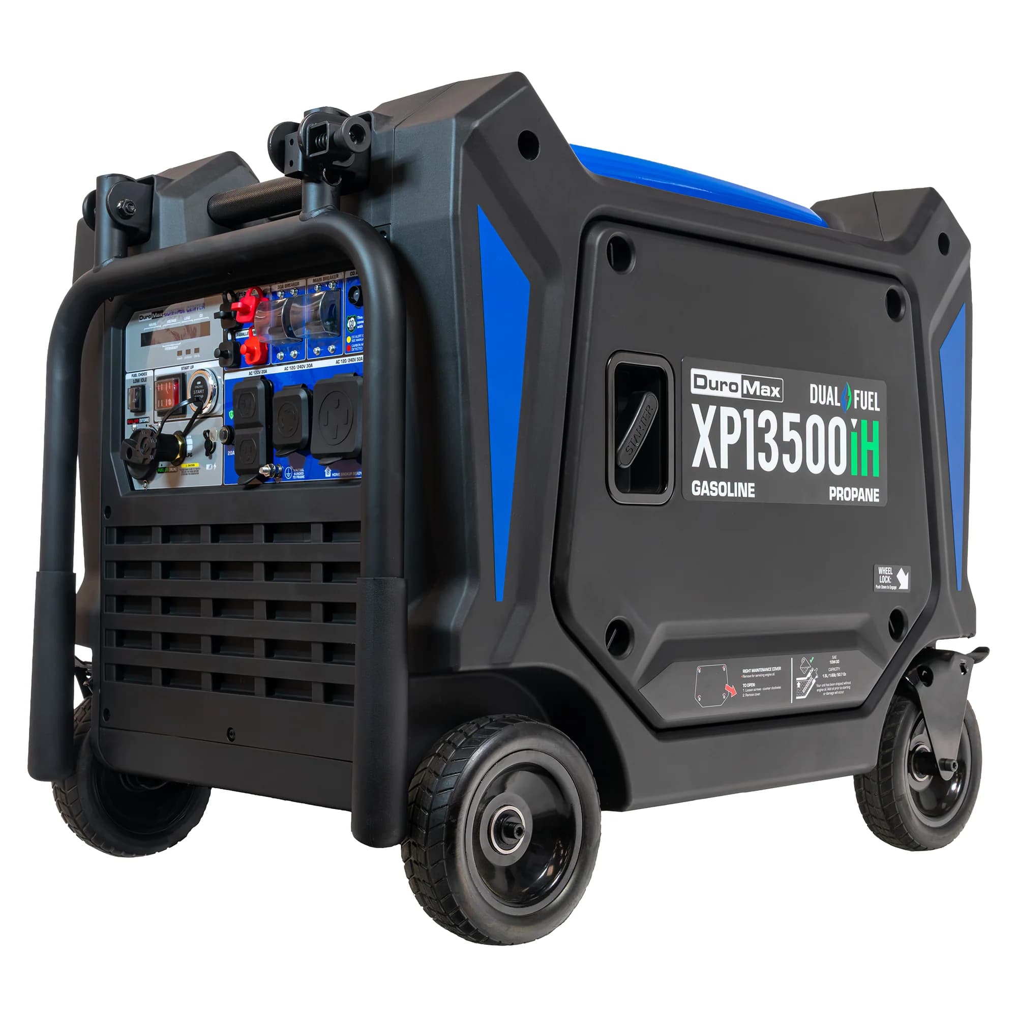 13,500 Watt Portable Dual Fuel Inverter Generator - Quiet, Low THD